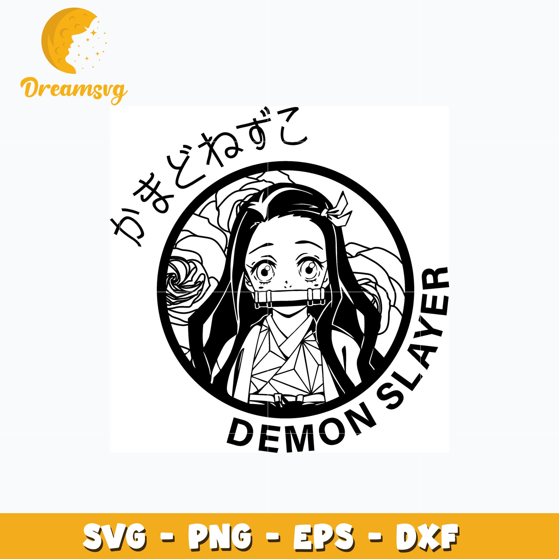 Nezuko demon slayer svg, anime svg, Kimetsu no yaiba svg