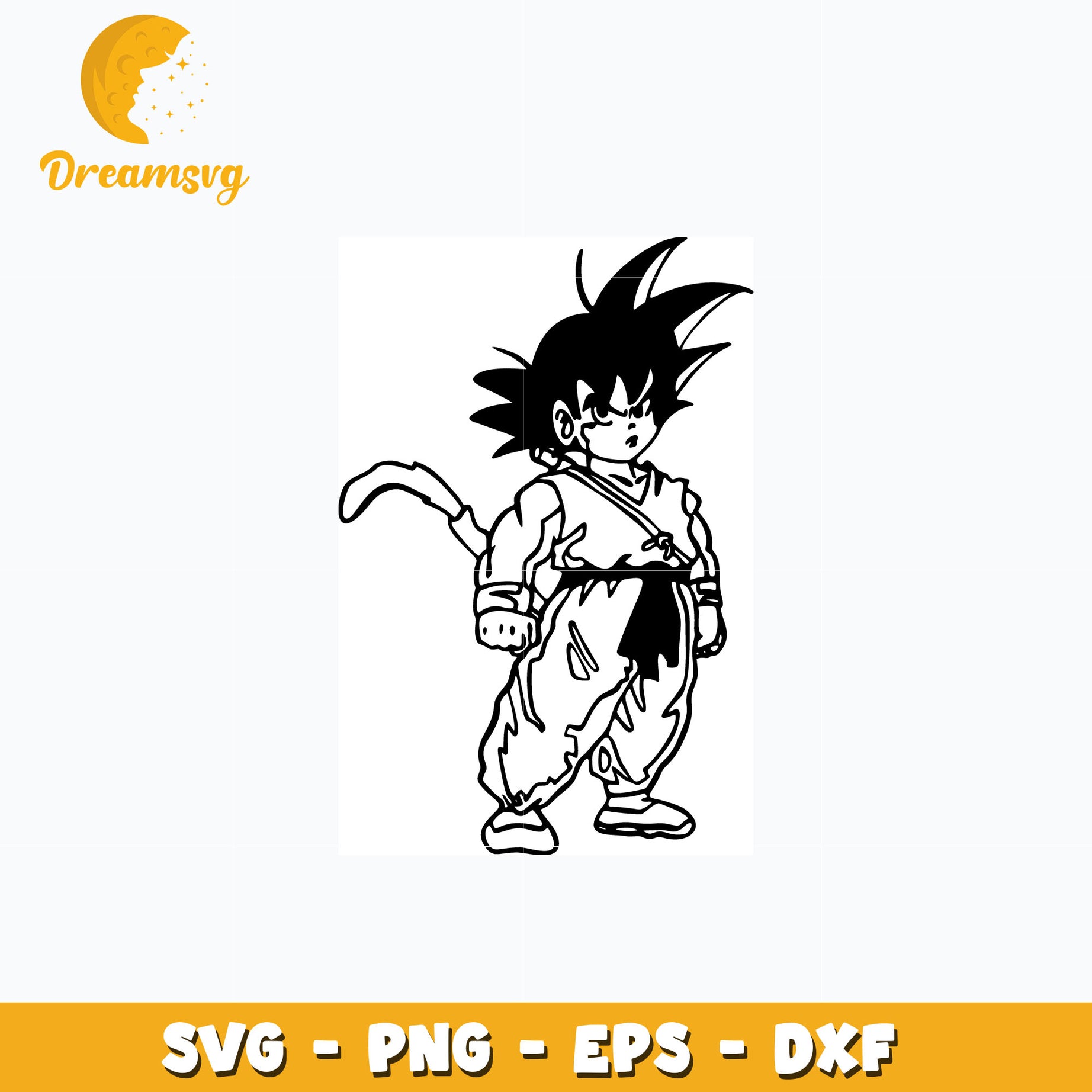 Goku black white dragonball svg, anime svg, Dragonball svg