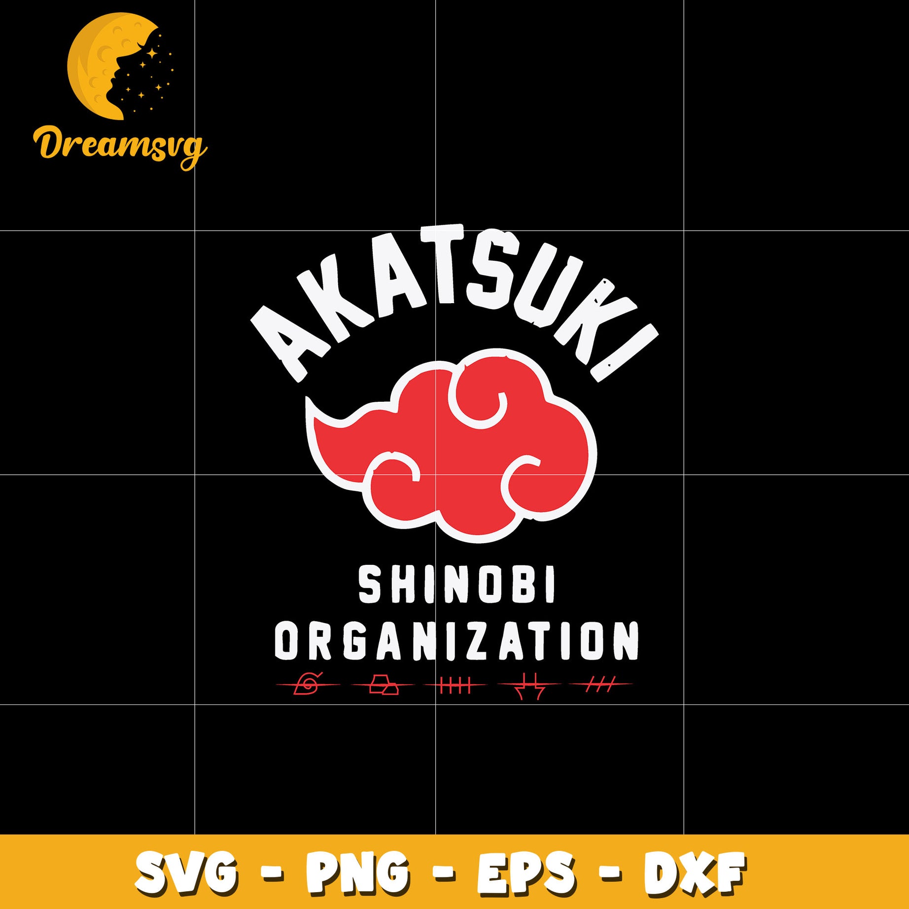 Akatsuki shinobi organization svg, anime svg, Naruto svg