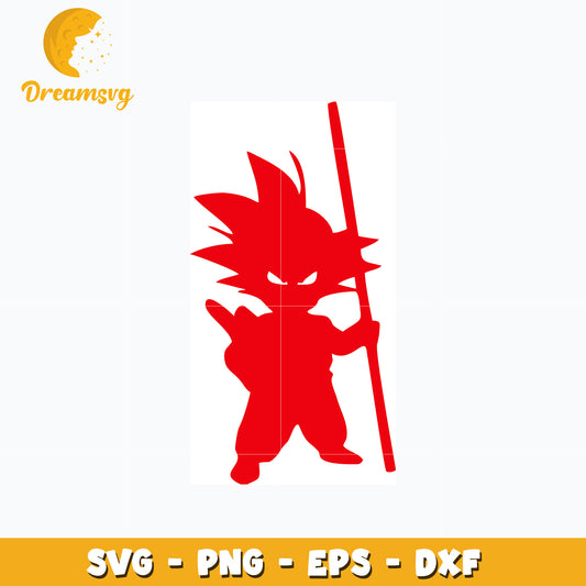 Goku kid red dragonball svg, anime svg, Dragonball svg
