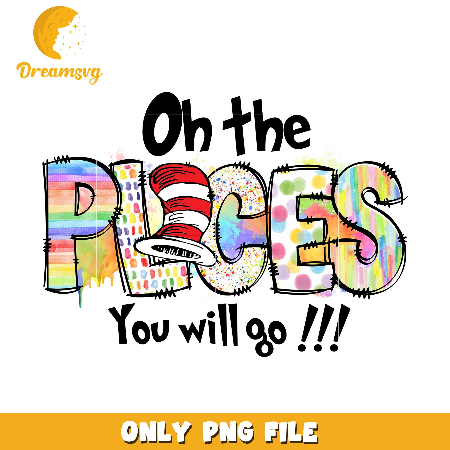 Oh the places you will go hat dr seuss png