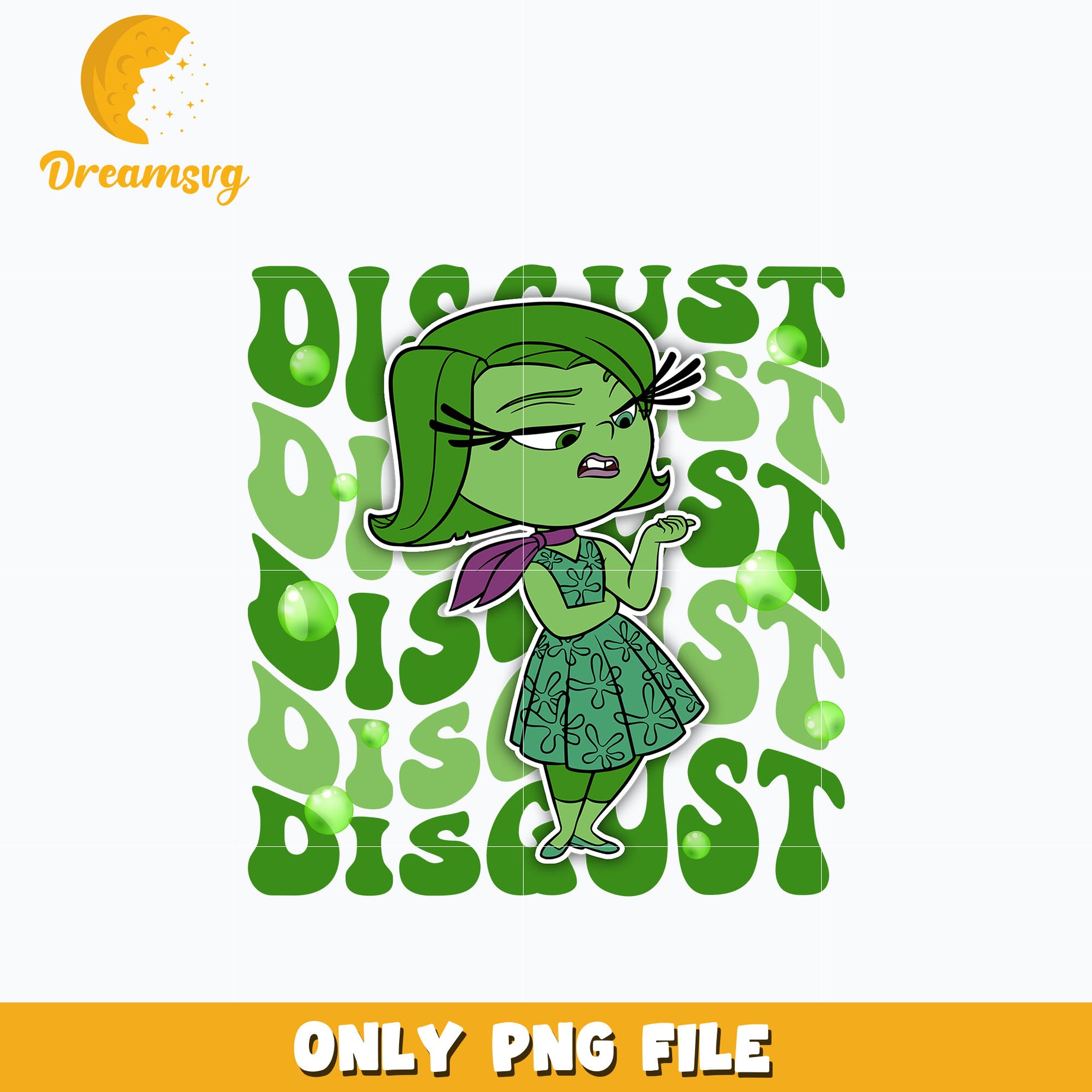 Disgust name design png, cartoon png