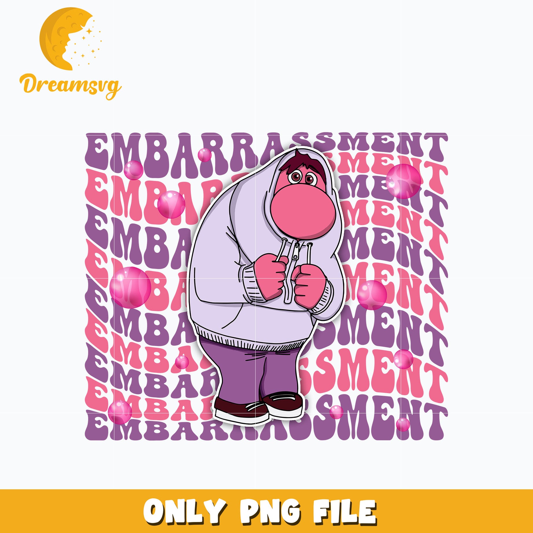 Embarrassment name design png, cartoon png 