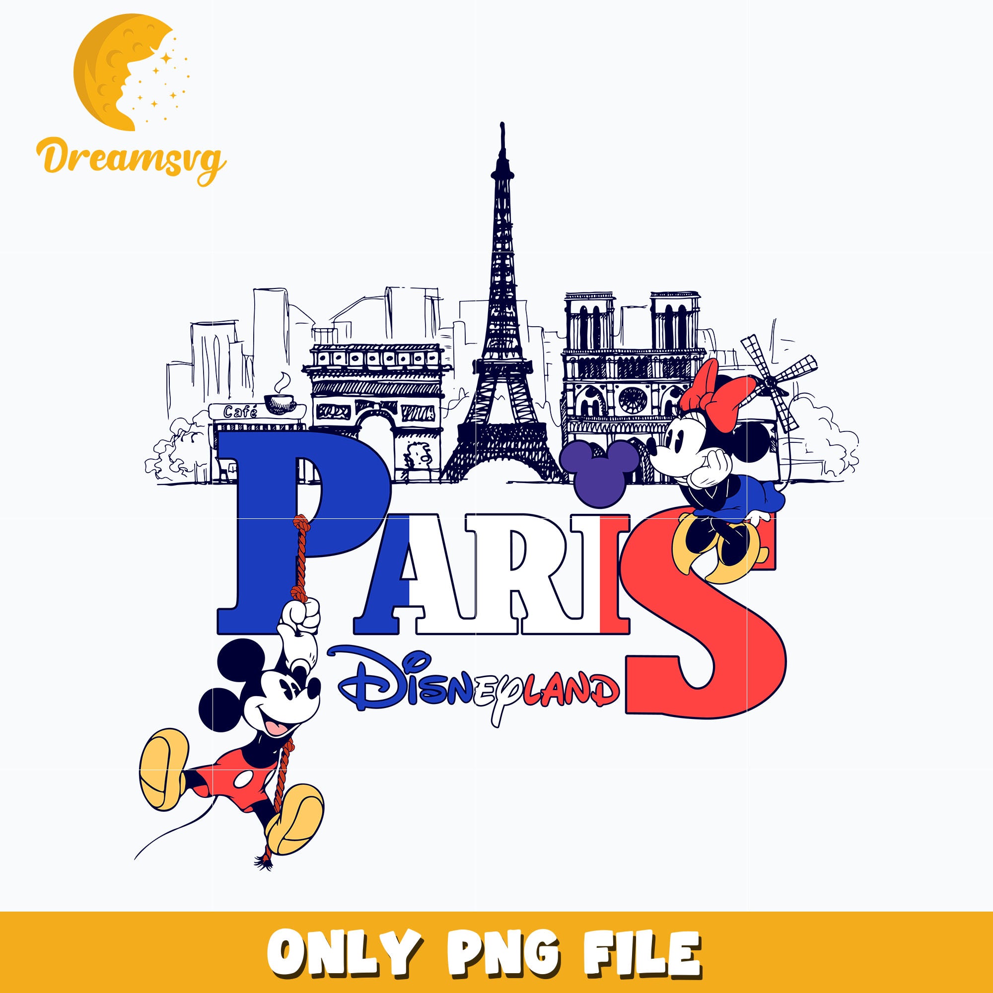 Paris Disneyland Mickey Minnie mouse Png