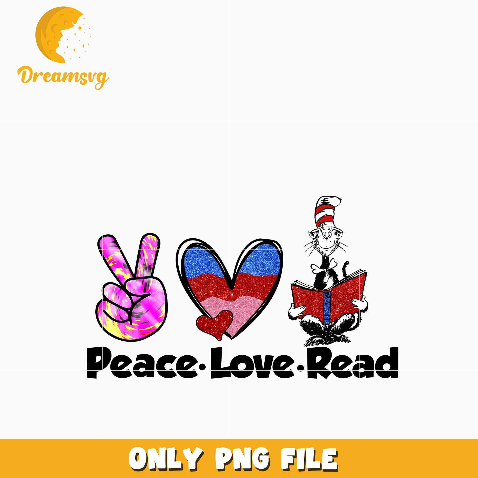 Peace Love Read Png