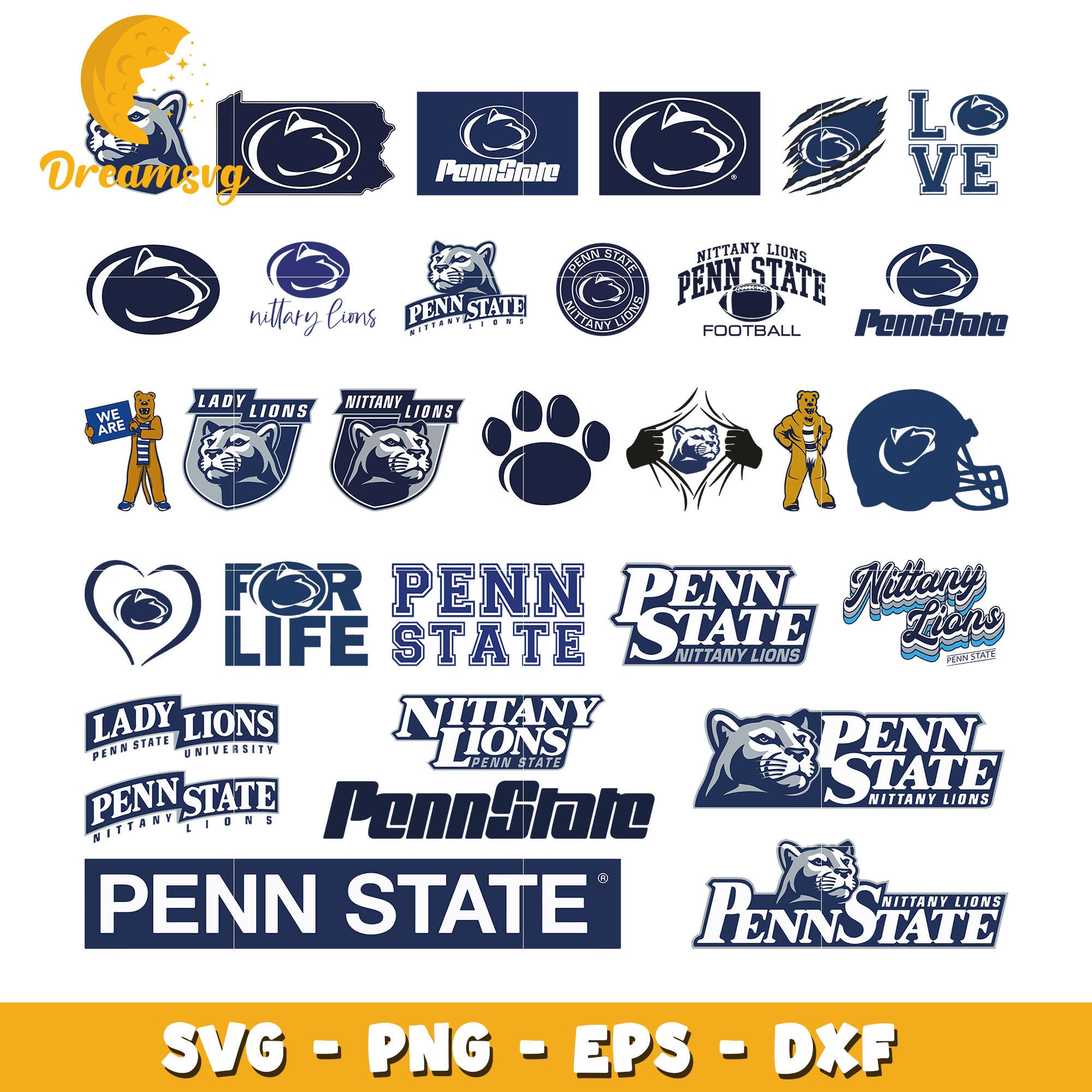 Penn state logo design bundle svg, nittany lion penn state svg ...