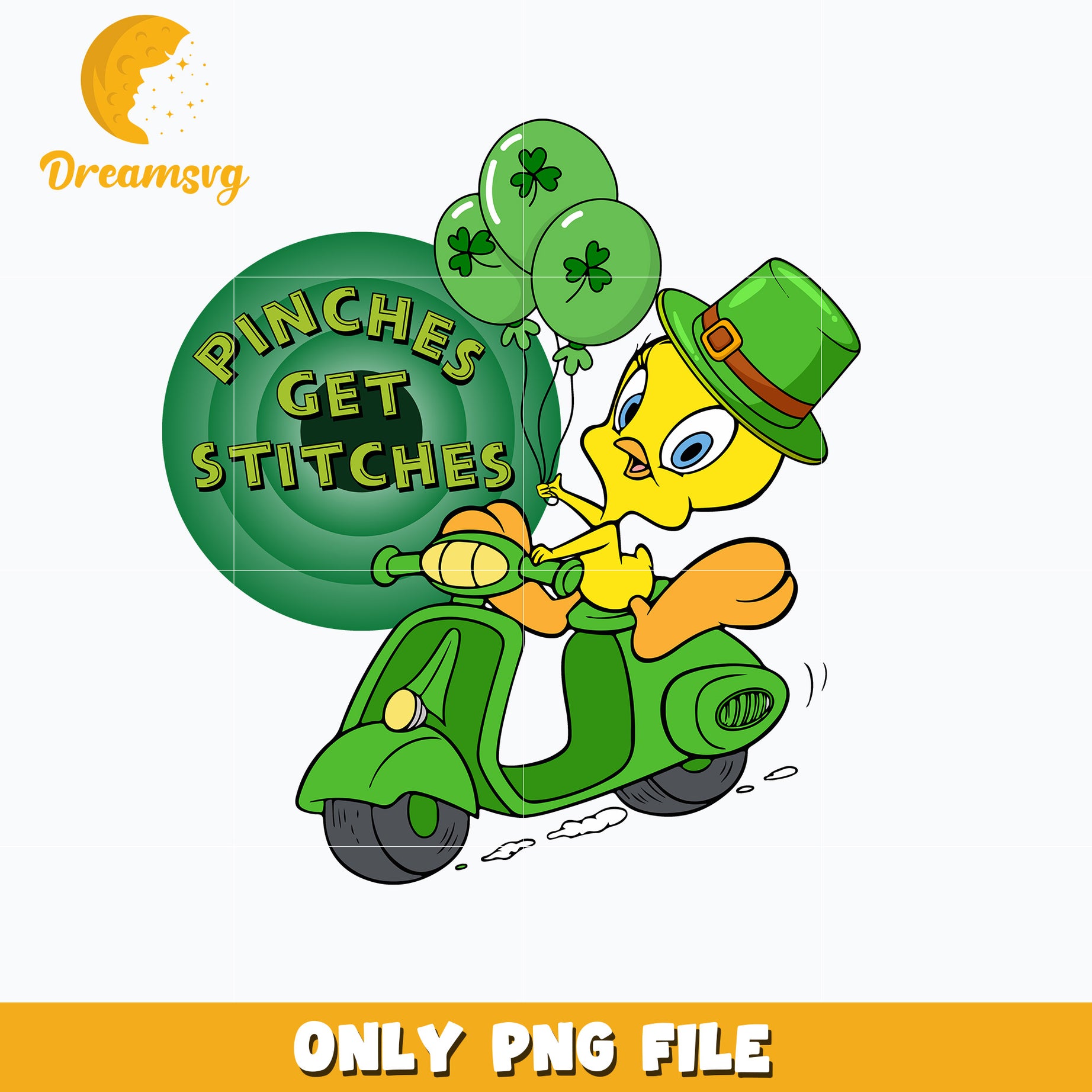 Tweety pinches get stitches patrick's day Png