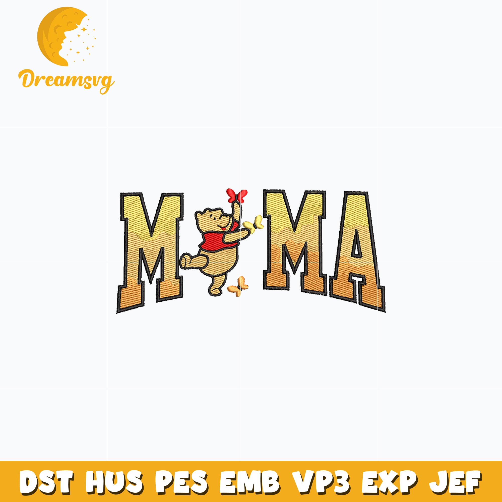 Mama winnie the pooh embroidery design – DreamSVG Store