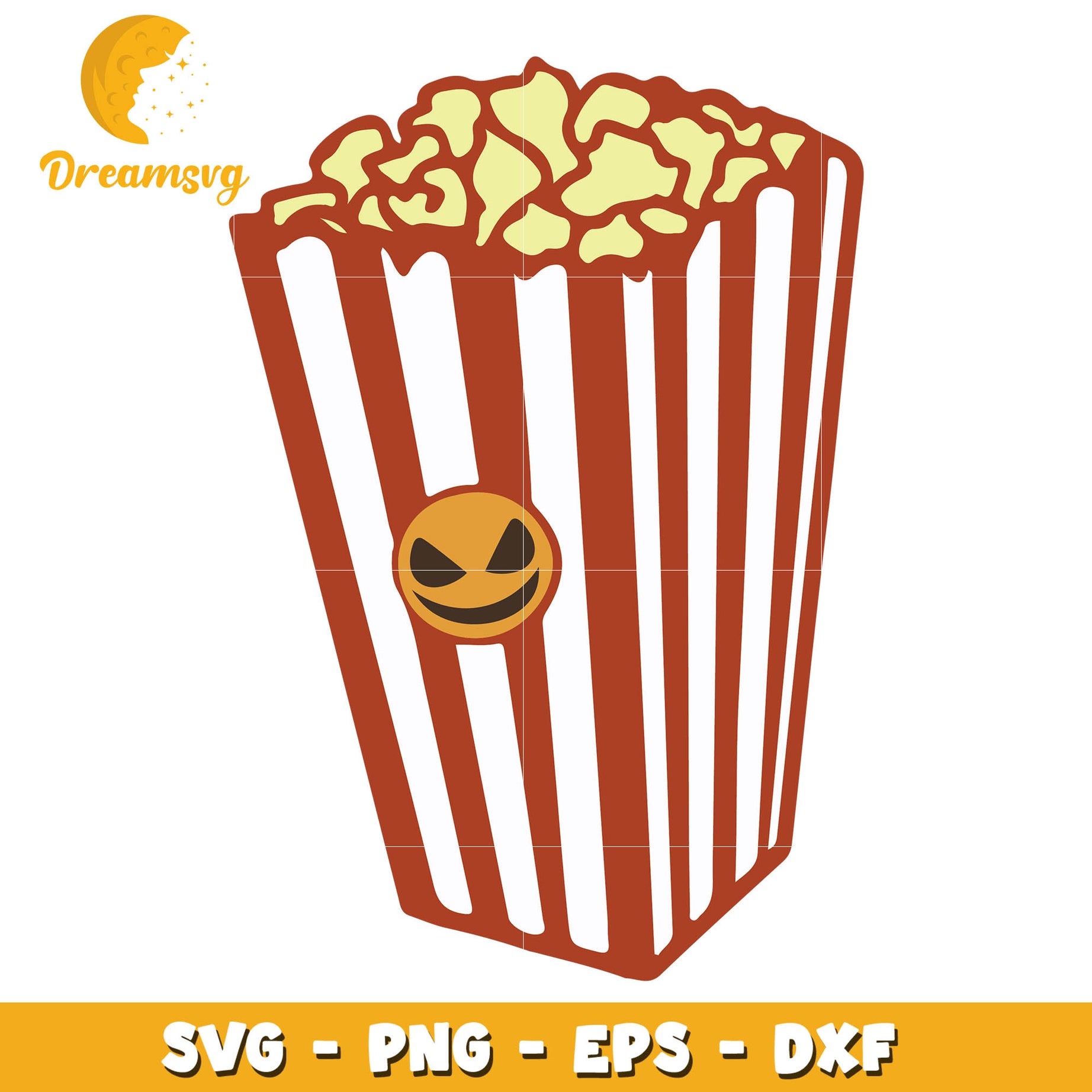 Popcorn halloween design svg