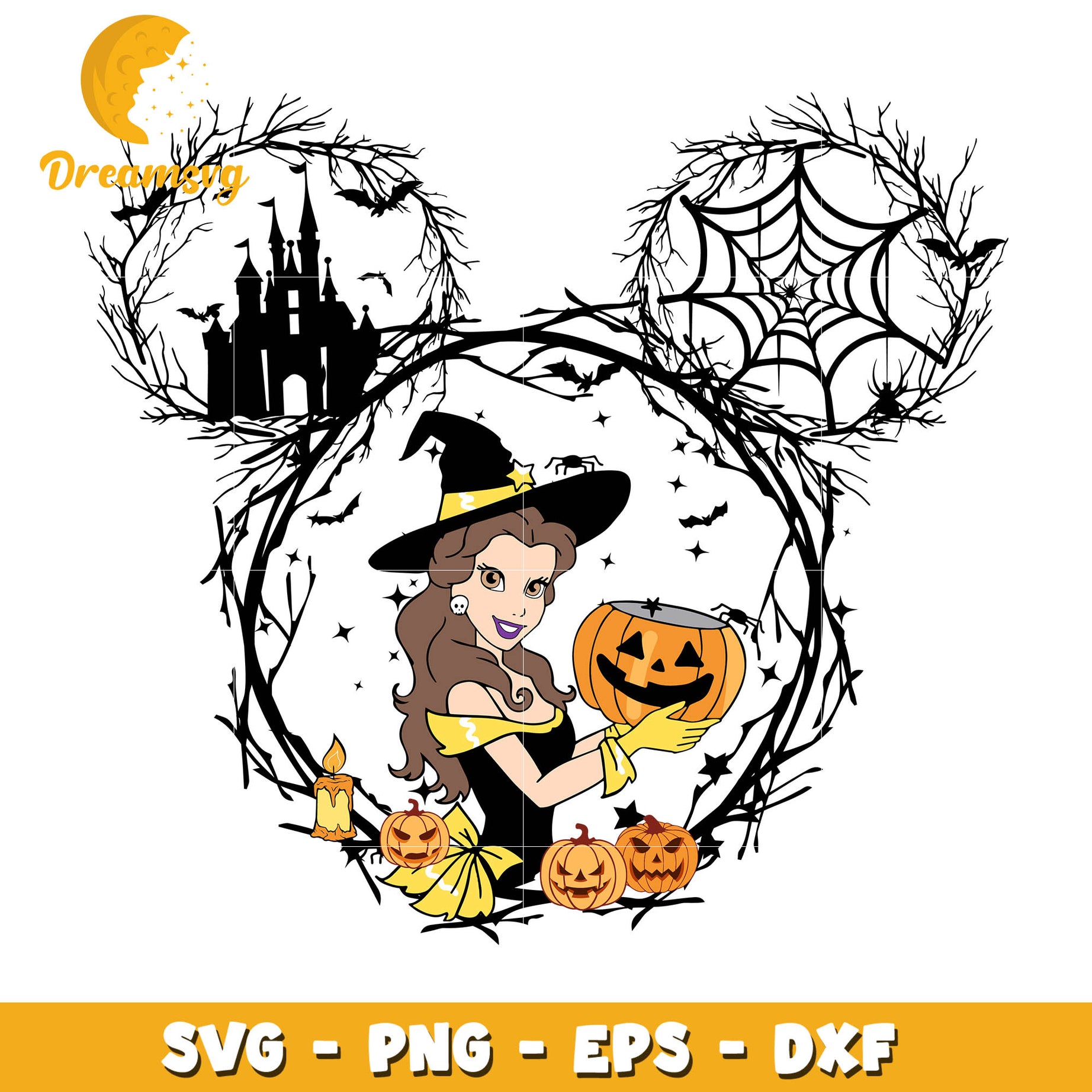 Belle Princess Halloween Svg