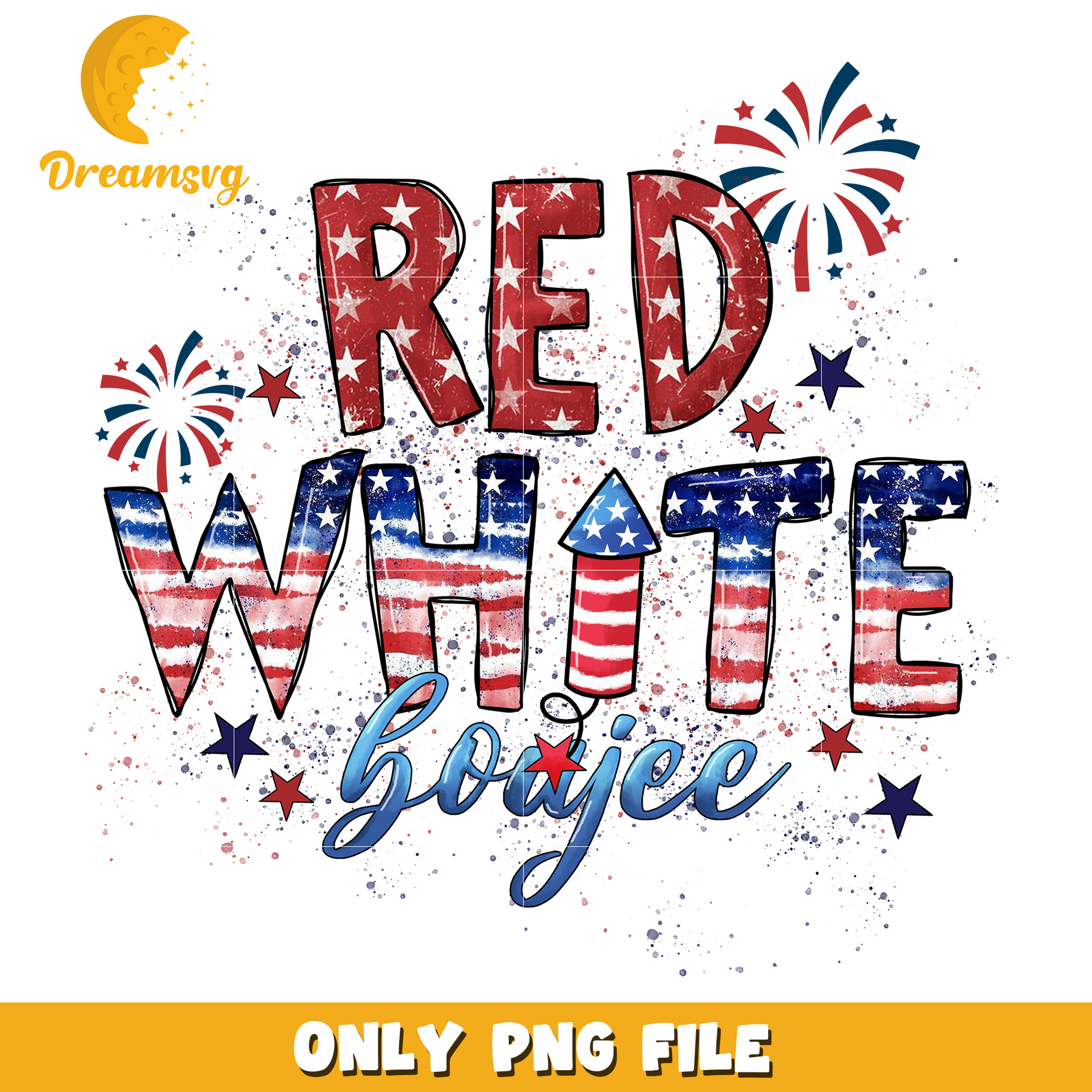 Red white 4th Of July png