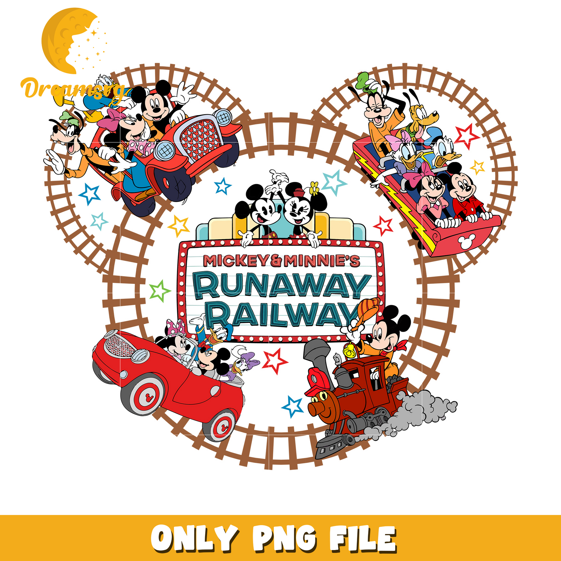 Mickey friends runaway railway png