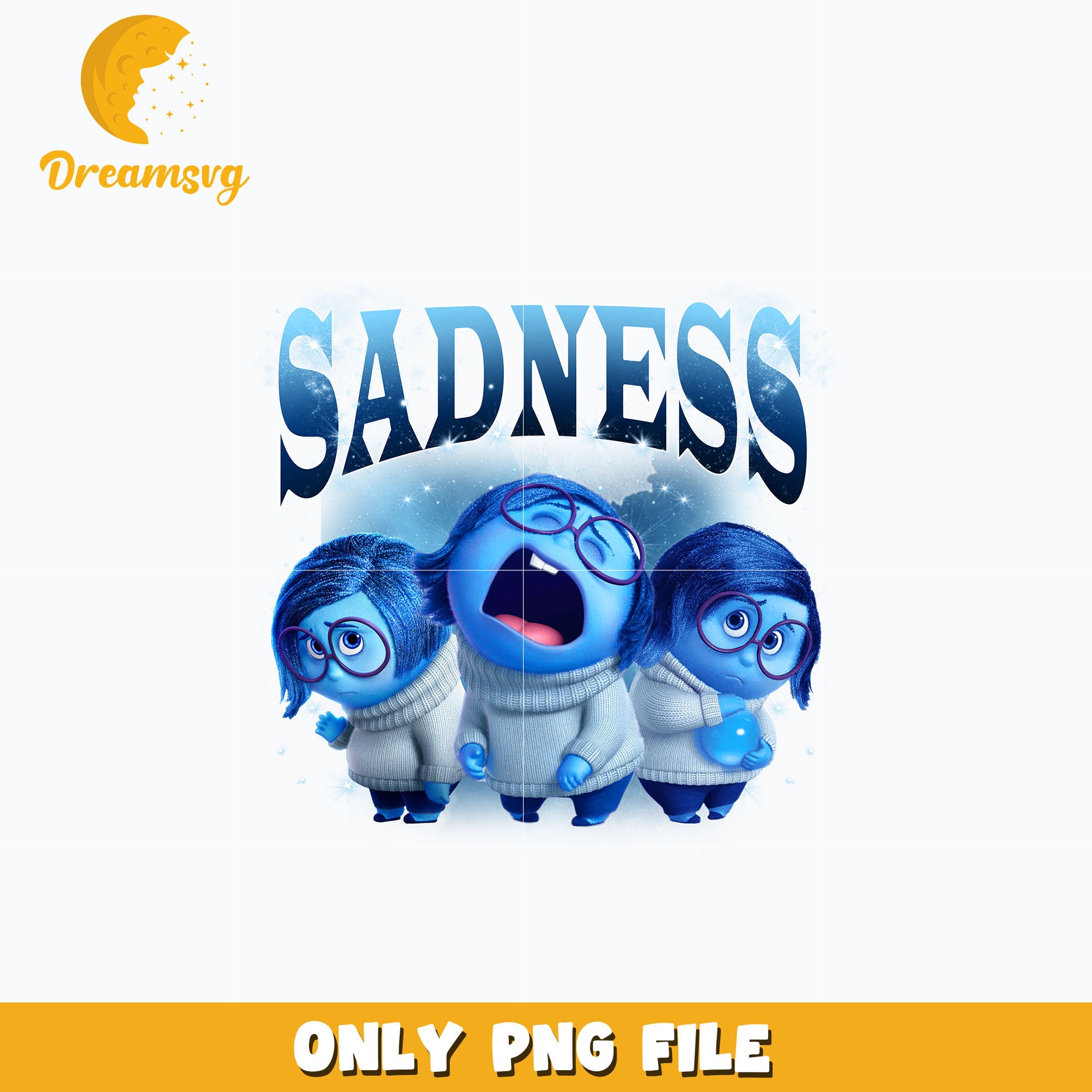 Sadness inside out design png