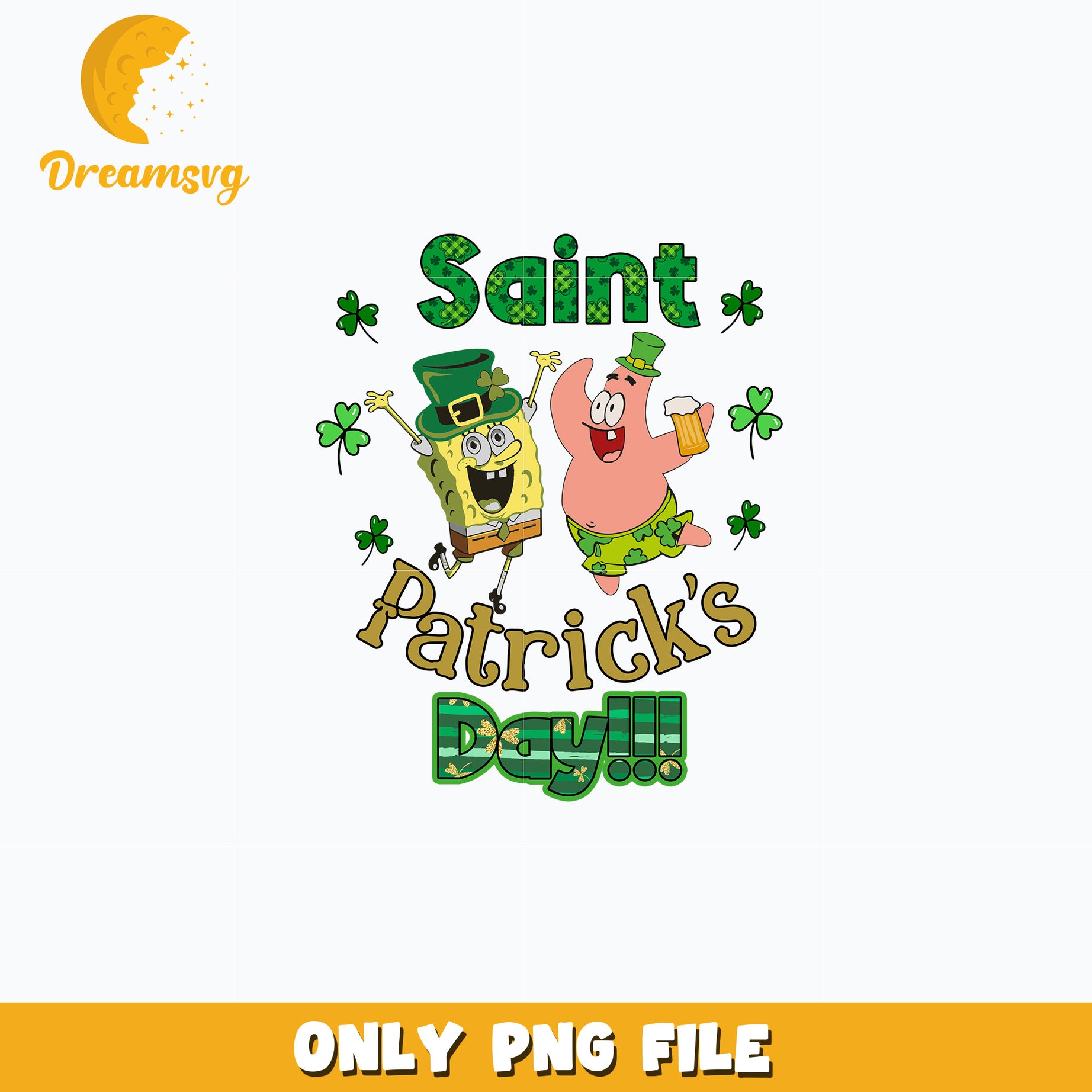 SpongeBob friends st. patrick's day Png