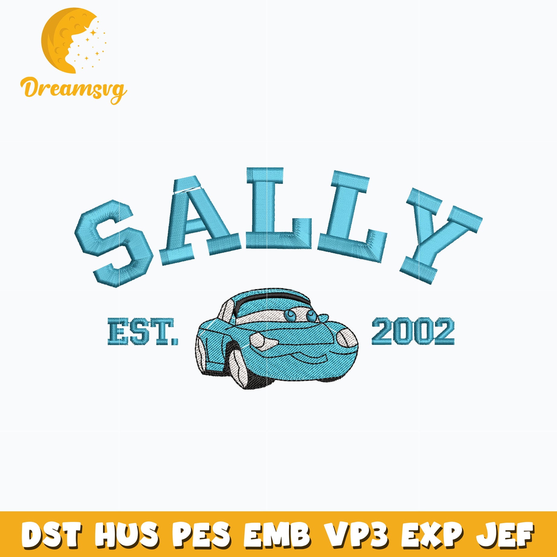 Disney car sally est 2002 embroidery