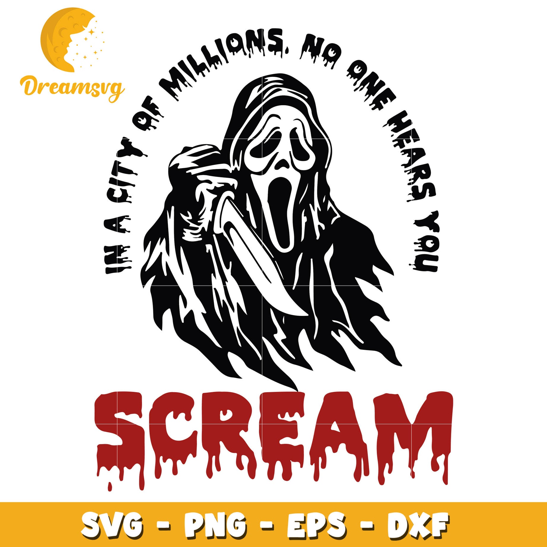 Scream Ghostface halloween svg