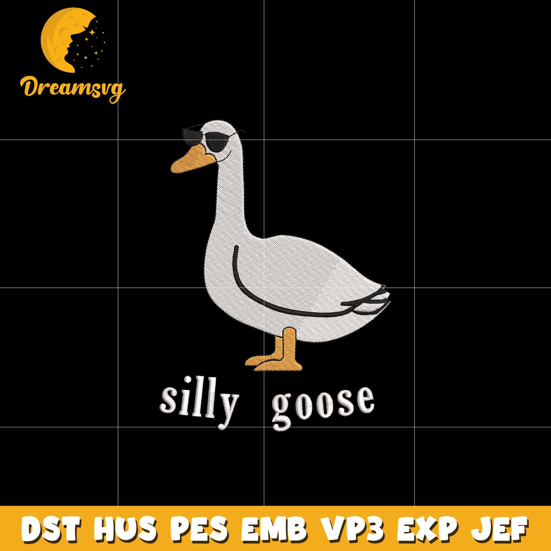 Silly Goose mascot university embroidery