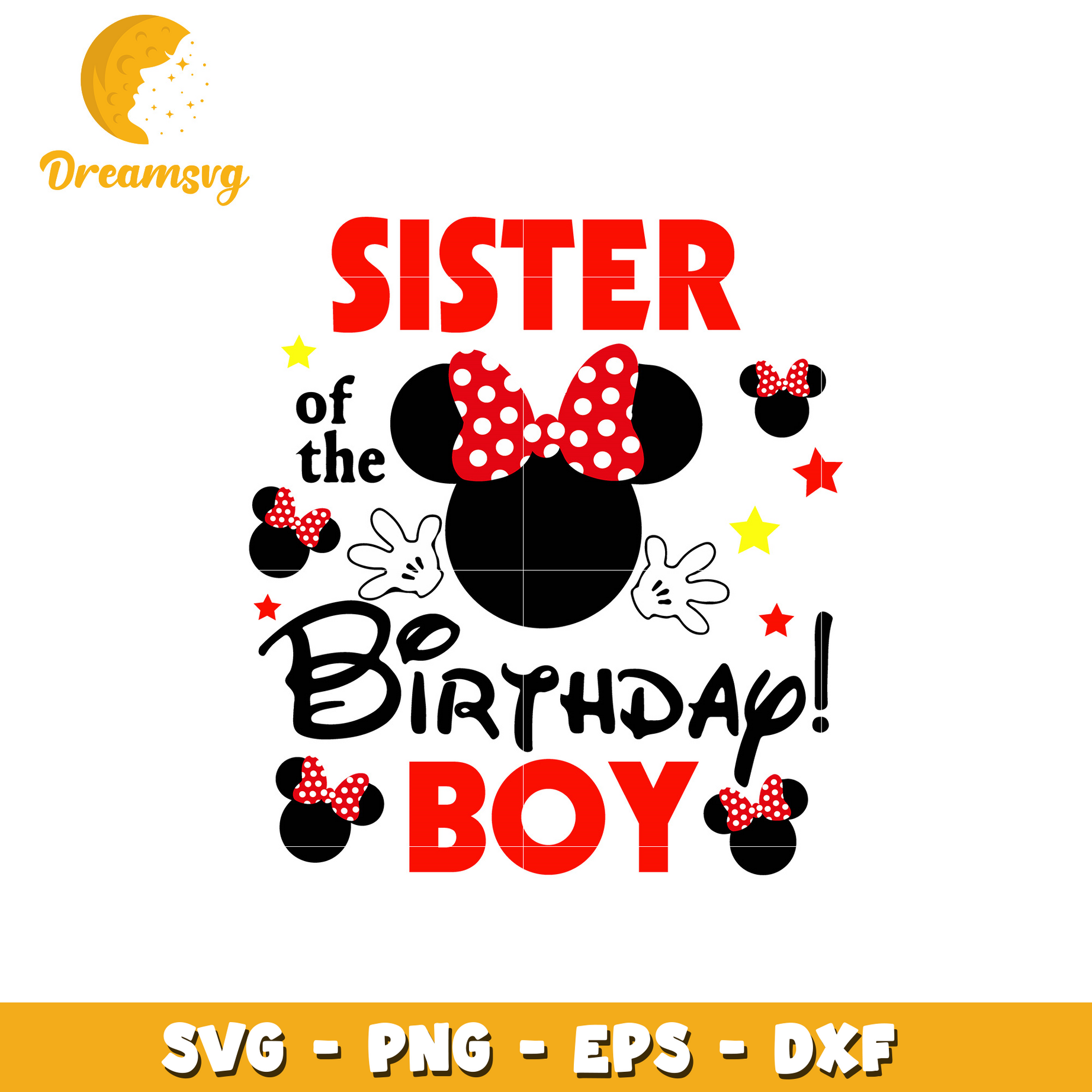 Disney minnie mouse sister of the birthday boy svg