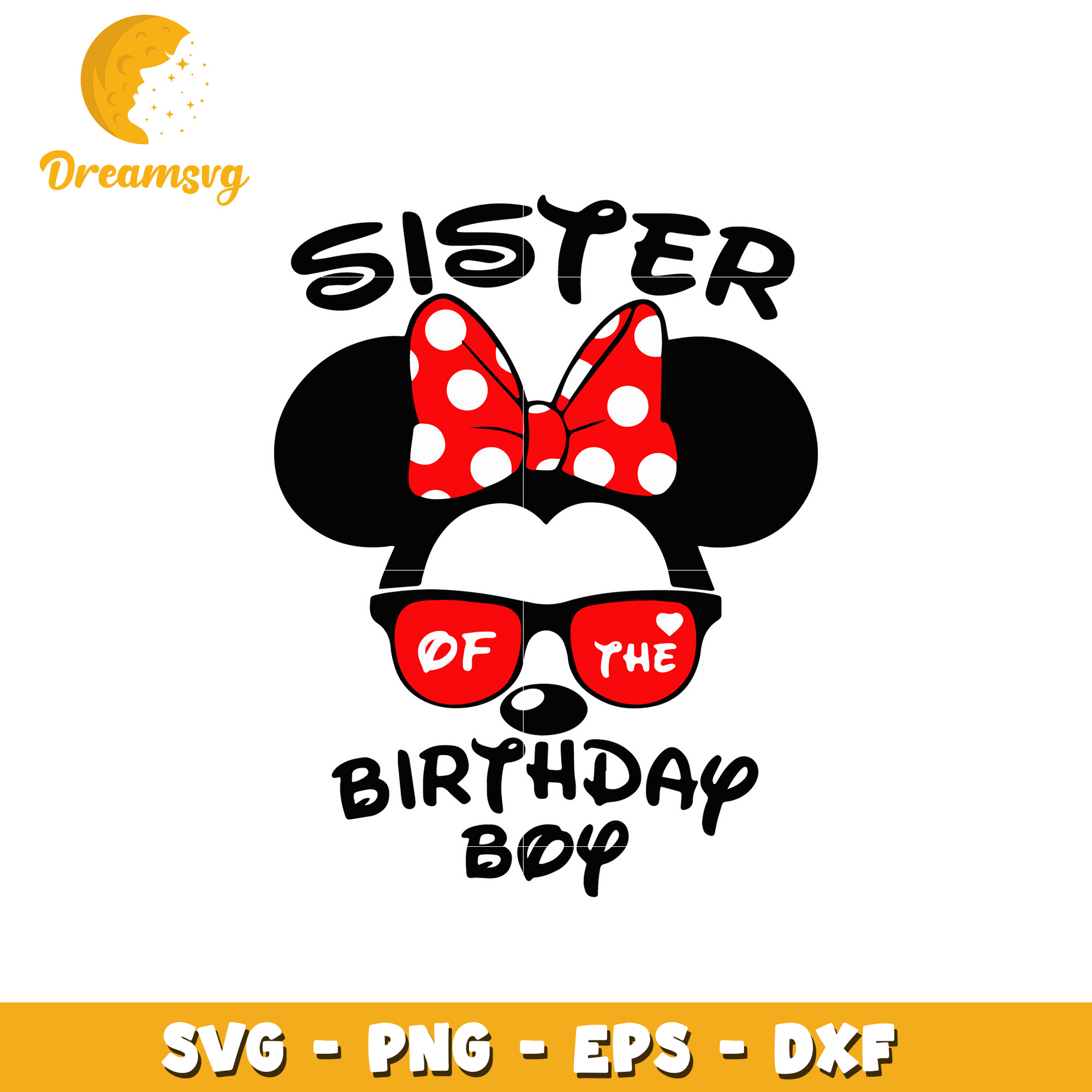 Disney minnie cool sister of the birthday boy svg