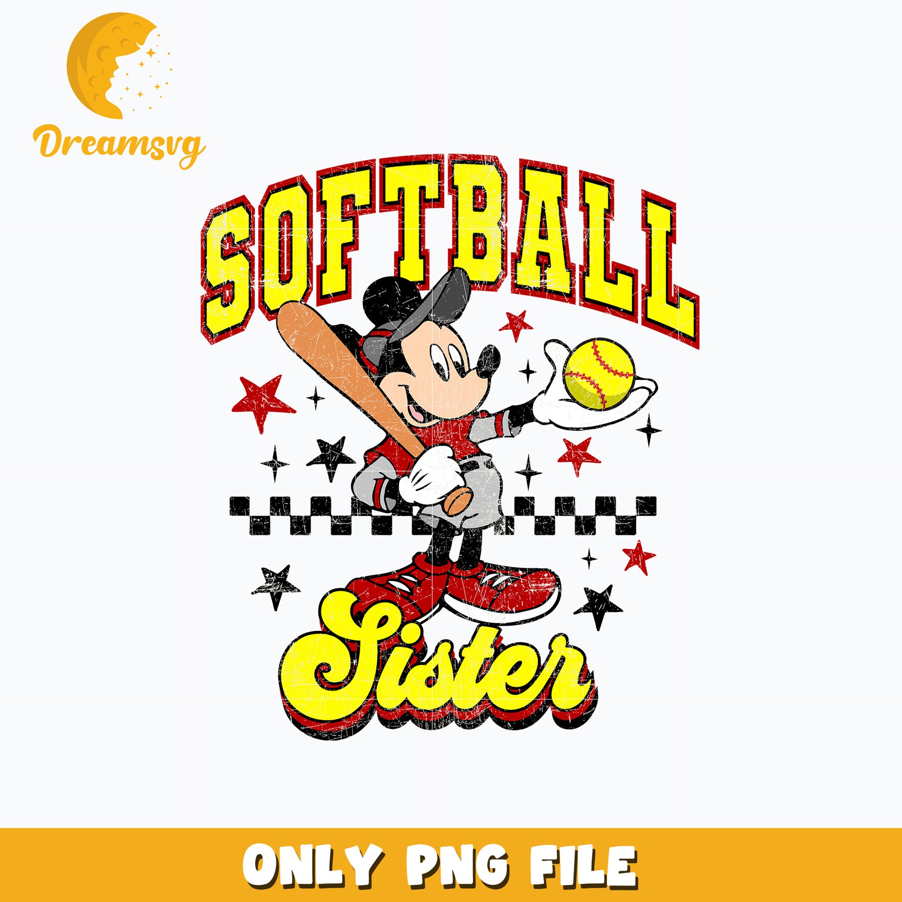 Mickey mouse softball sister png