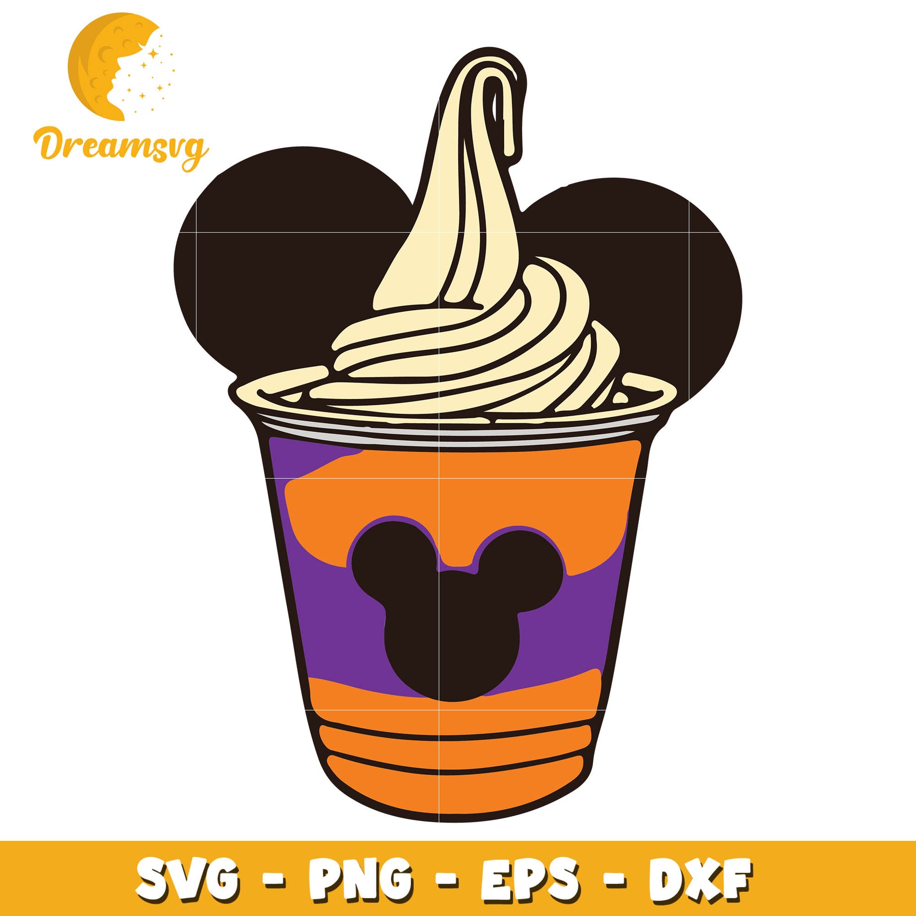 Ice scream mickey halloween svg