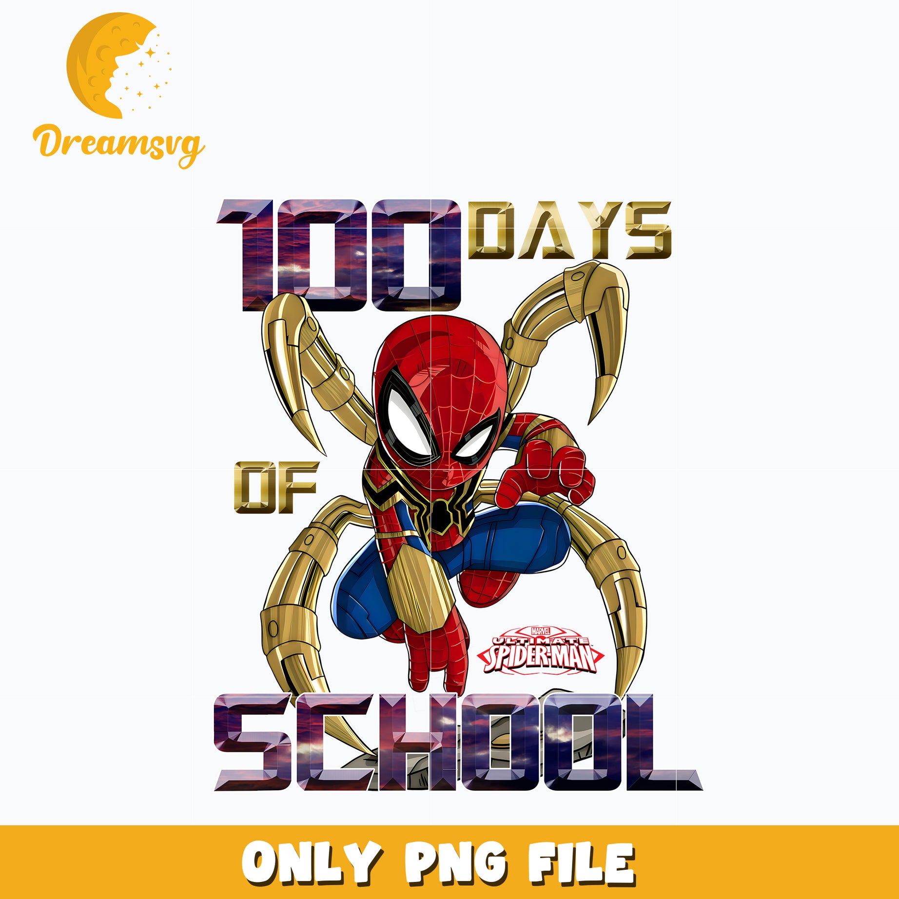 Spiderman Happy 100 Days Of School Png DreamSVG Store spiderman-happy-100-days-of-school-png-dreamsvg-store