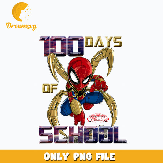 Spiderman Happy 100 days of school Png