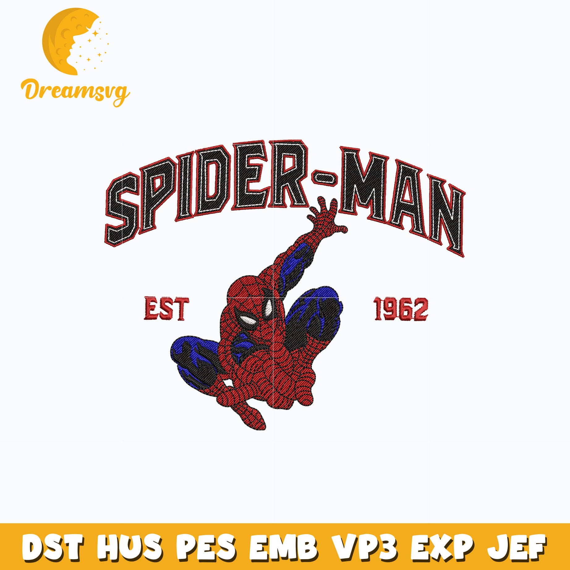 Spiderman est 1962 embroidery