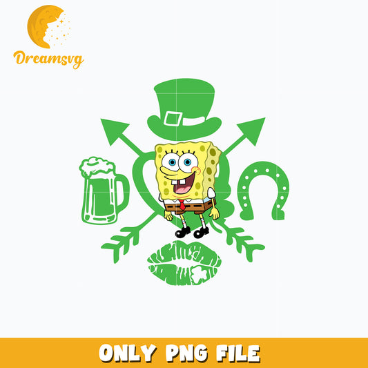 SpongeBob smile st. patrick's day Png