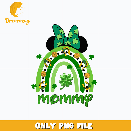 Minnie rainbow mommy st. patrick's day png