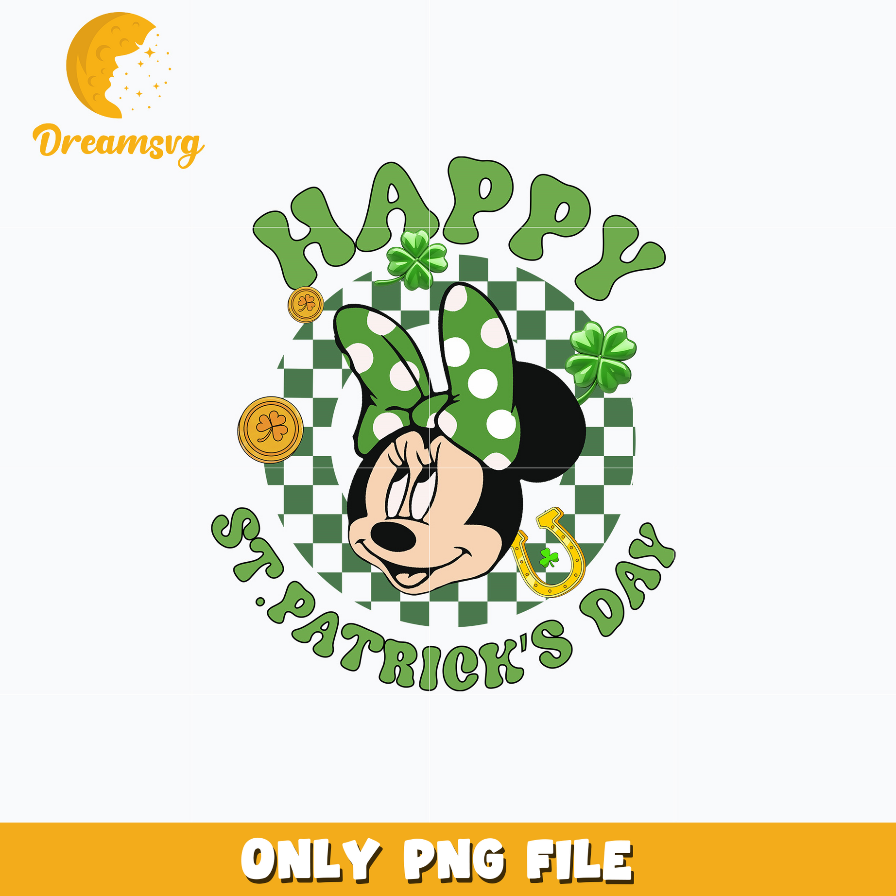 Minnie mouse happy st. patrick's day png