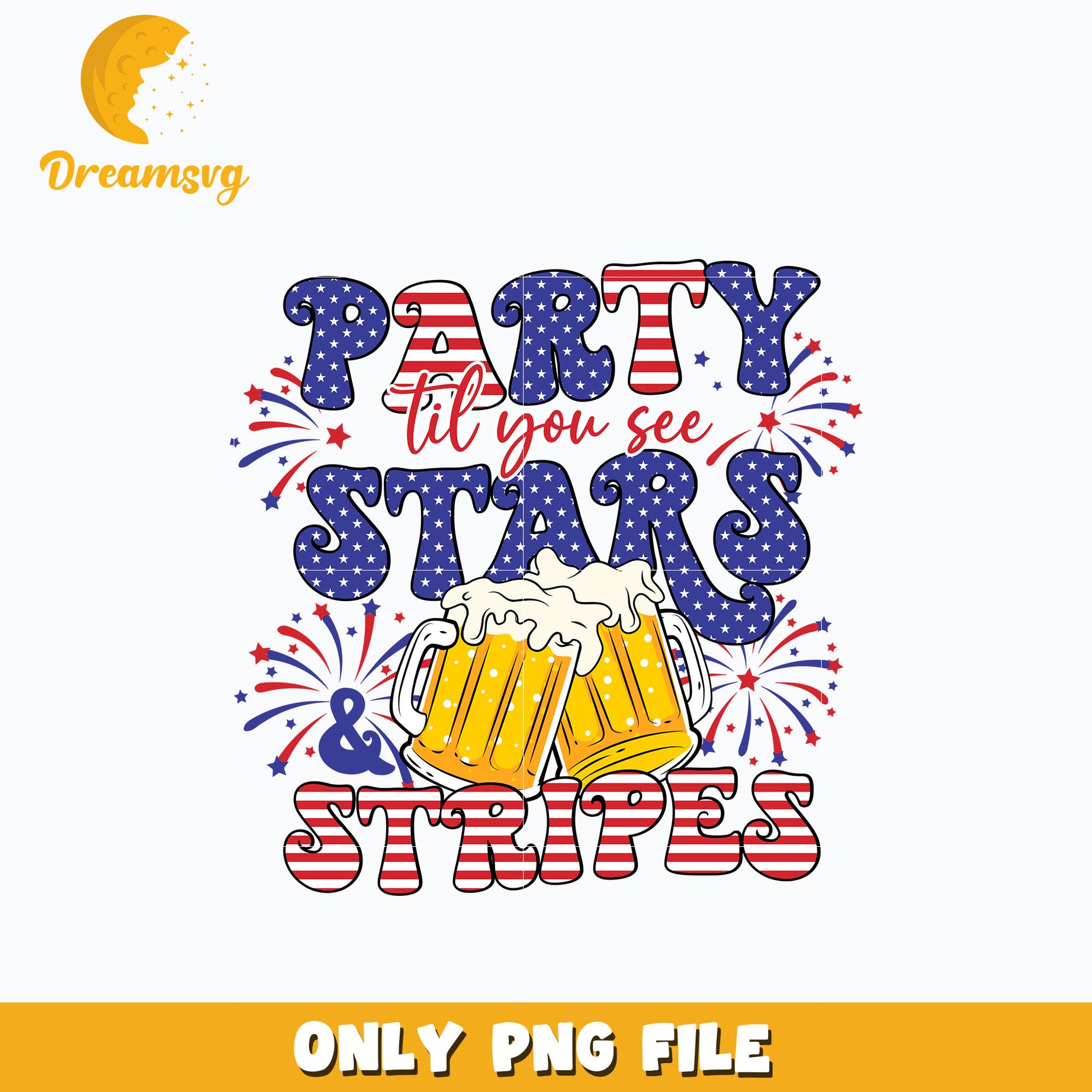 Party til you See Stars and Stripes Png