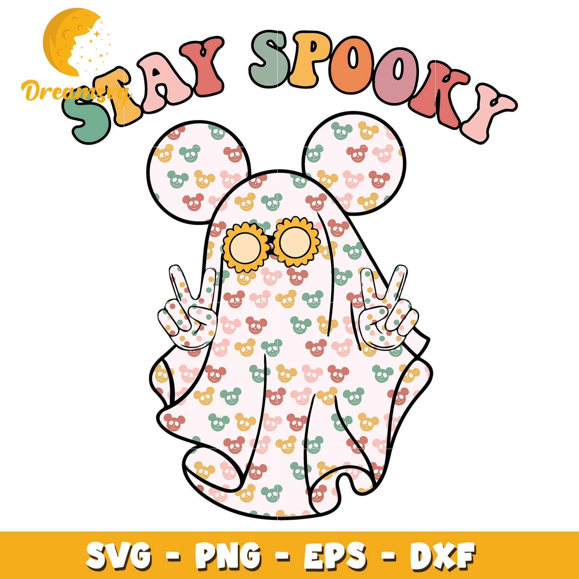 Mickey Ghost Stay Spooky svg