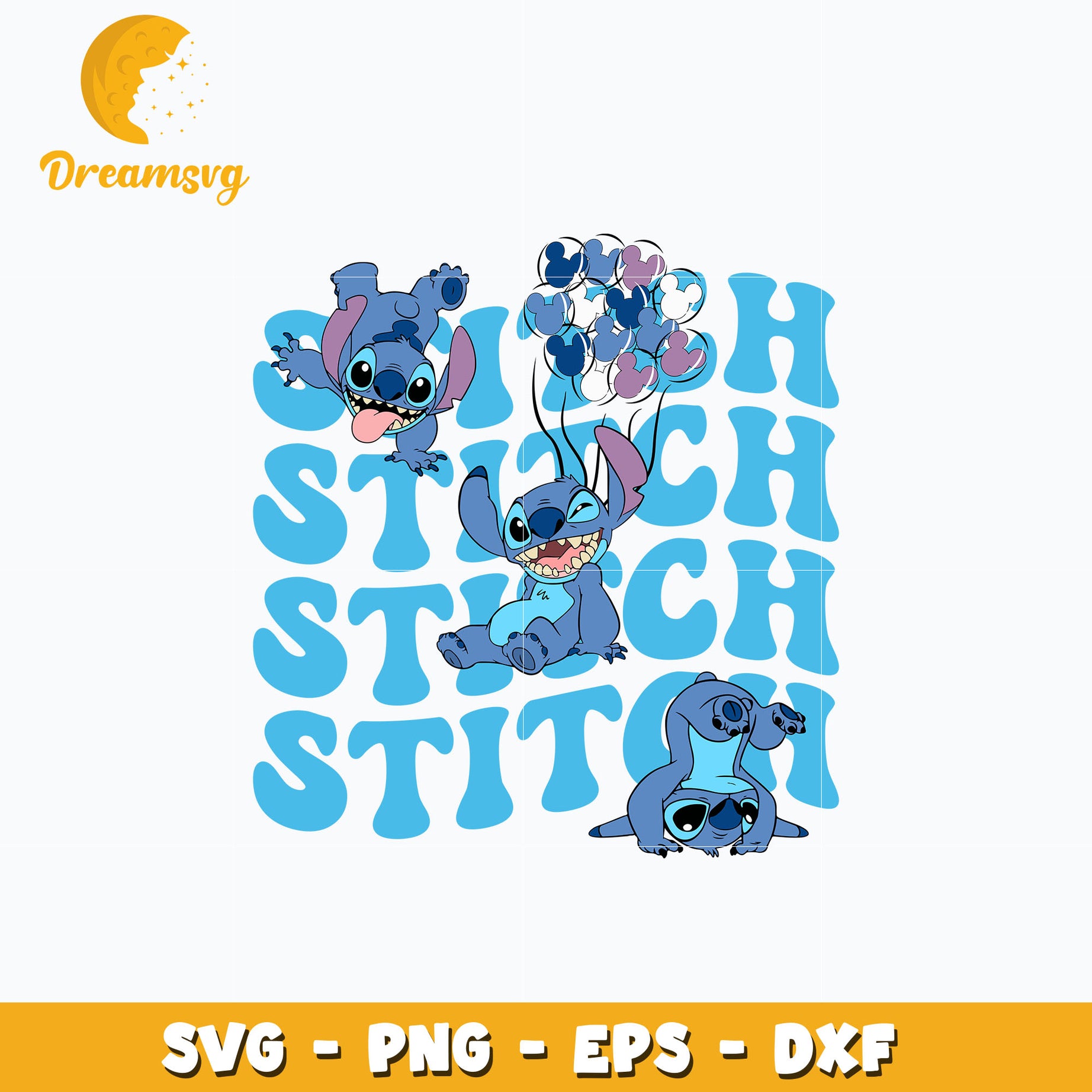 Disney stitch svg, instant download – DreamSVG Store