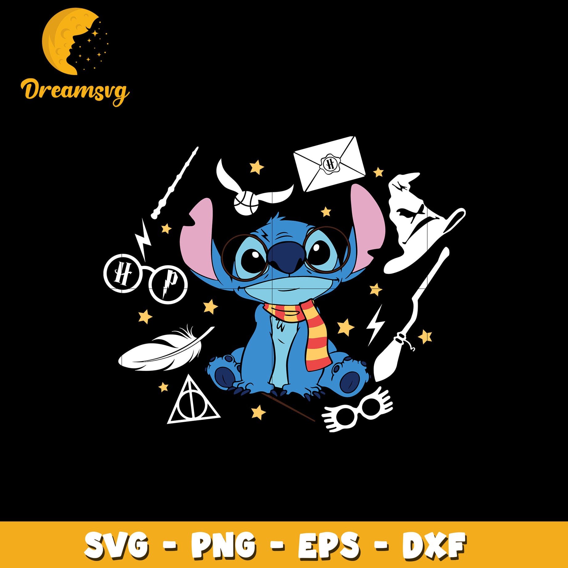 Stitch harry potter svg, digital download