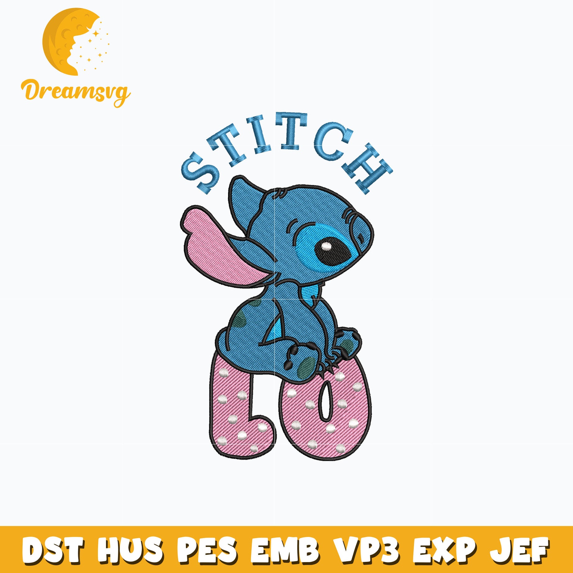 Stitch disney love embroidery design