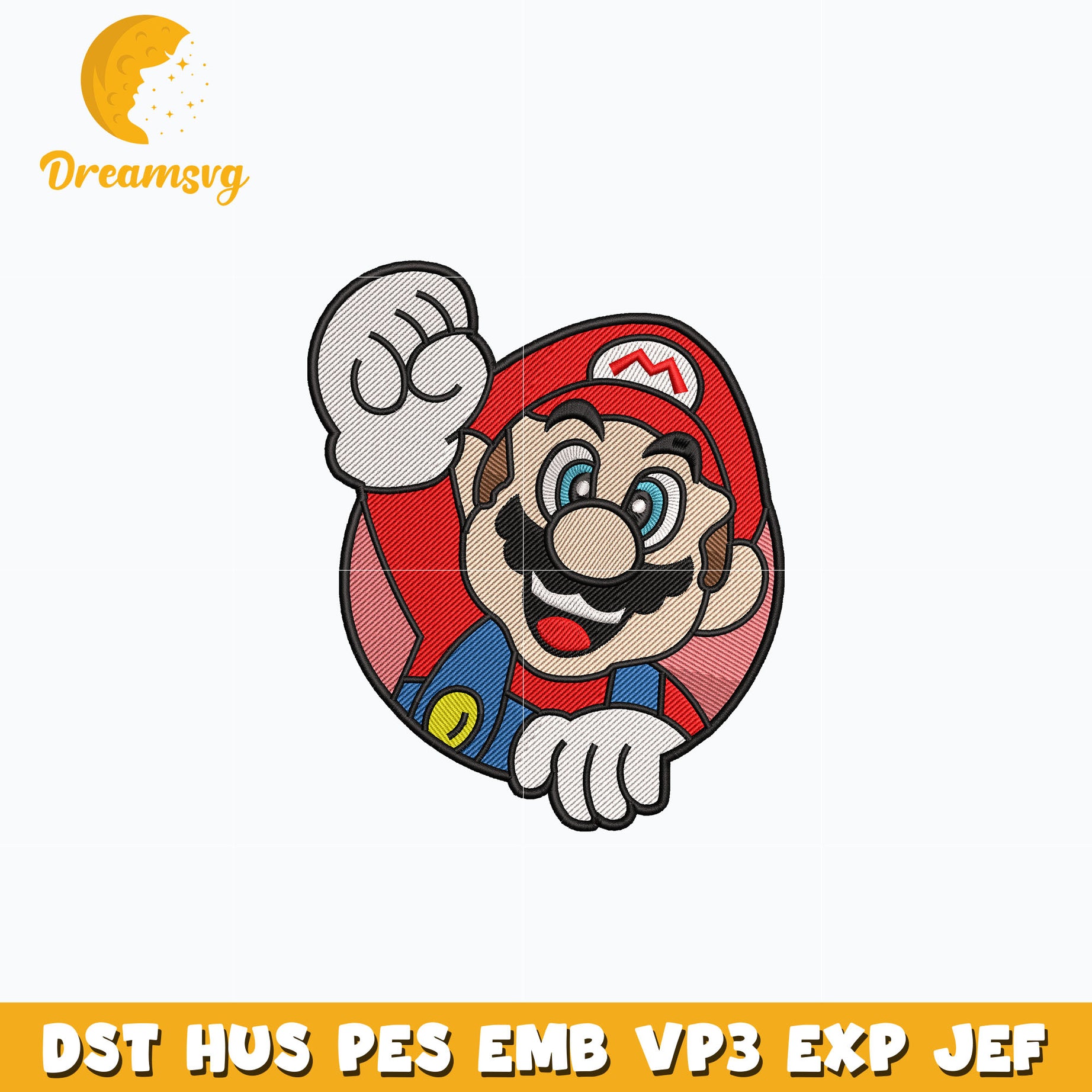 Super mario bros embroidery design