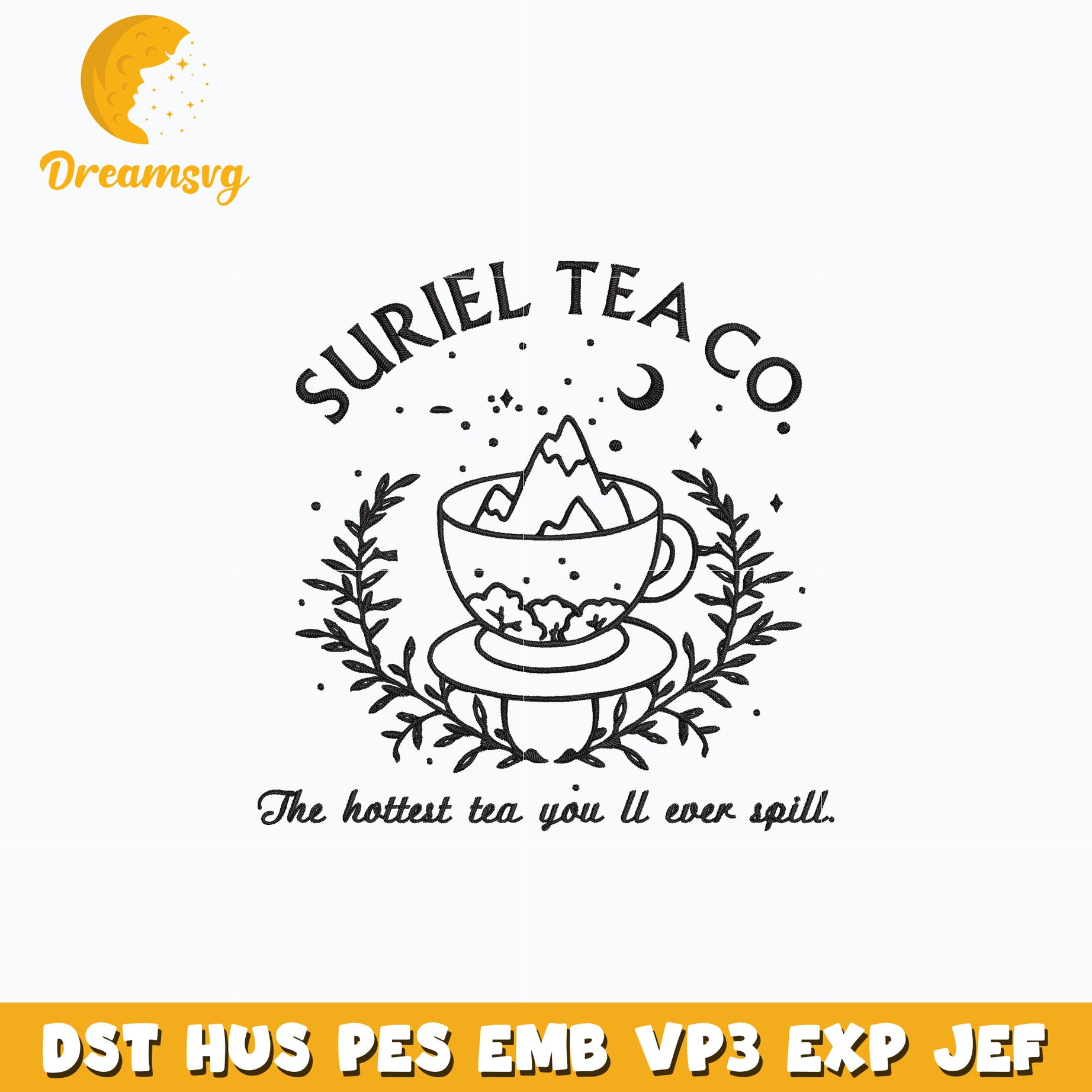 Suriel tea co embroidery