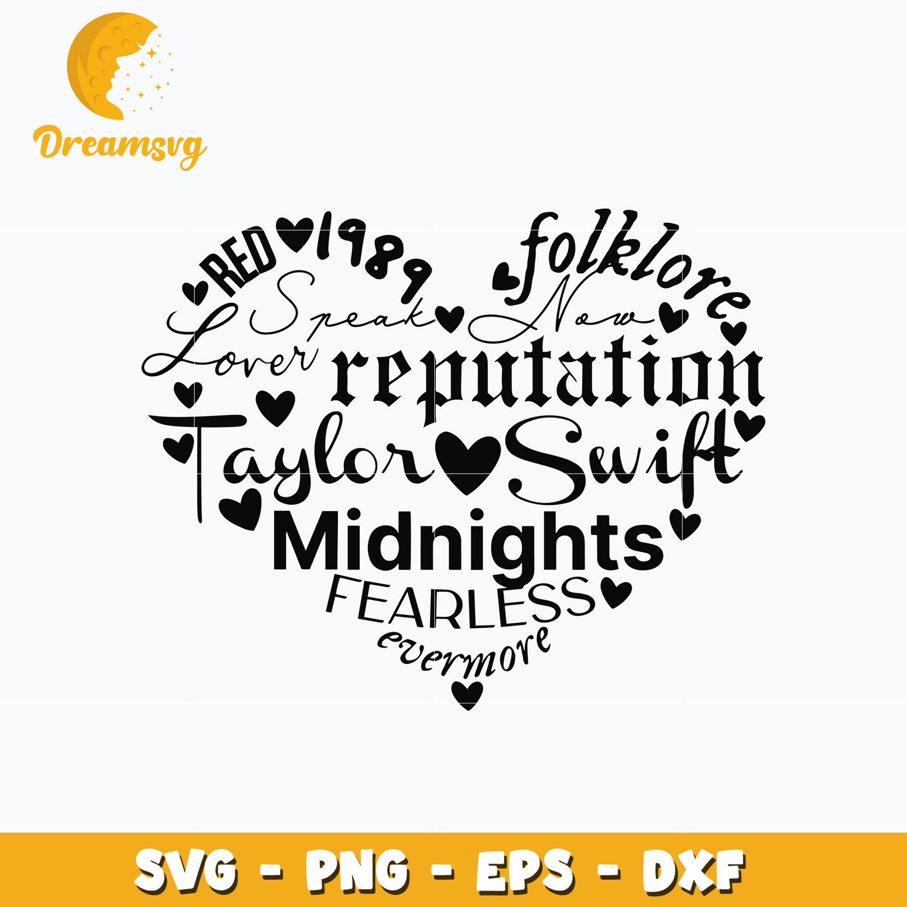 Taylor swift midnights fearless svg