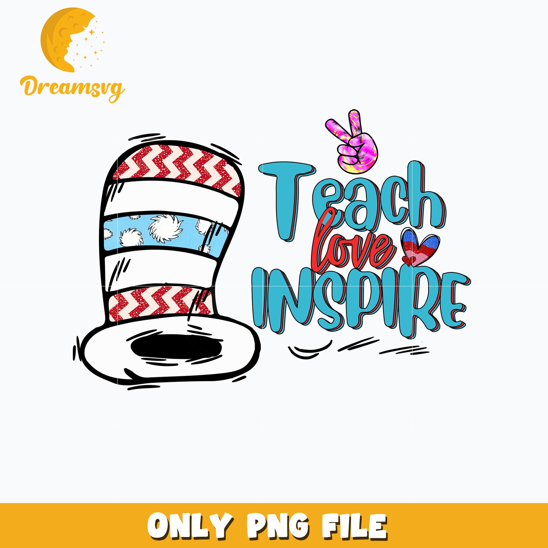 Dr seuss hat teach love inspire png
