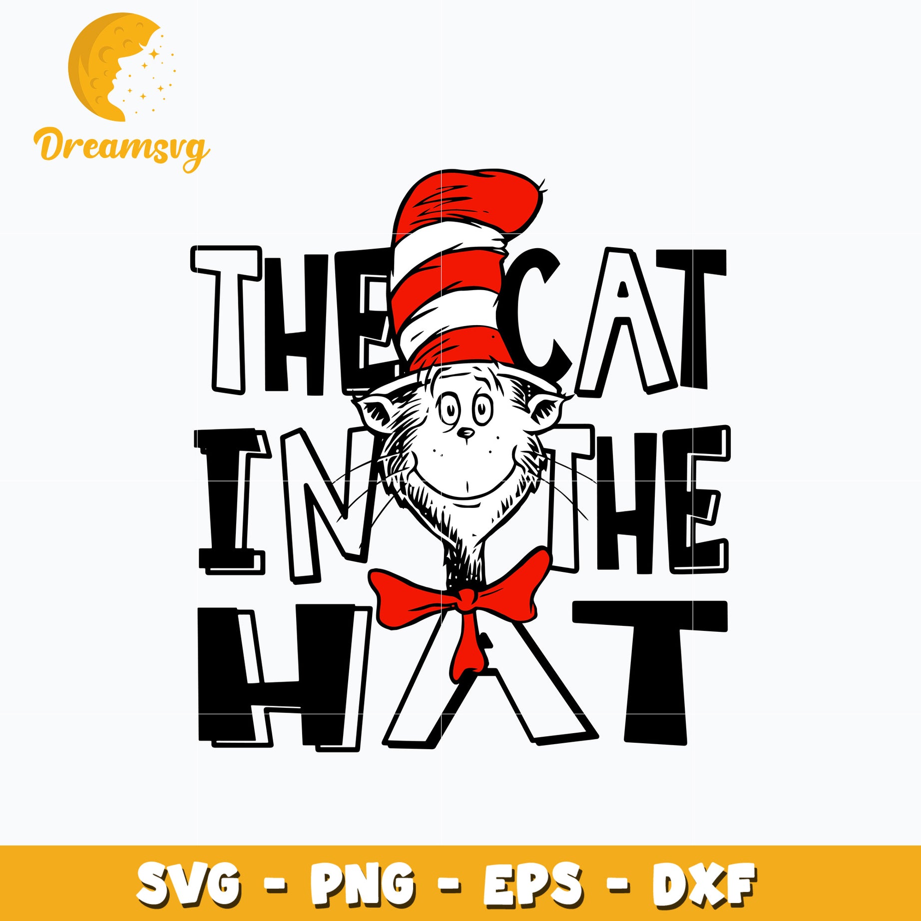 Dr Seuss the cat in the hat svg