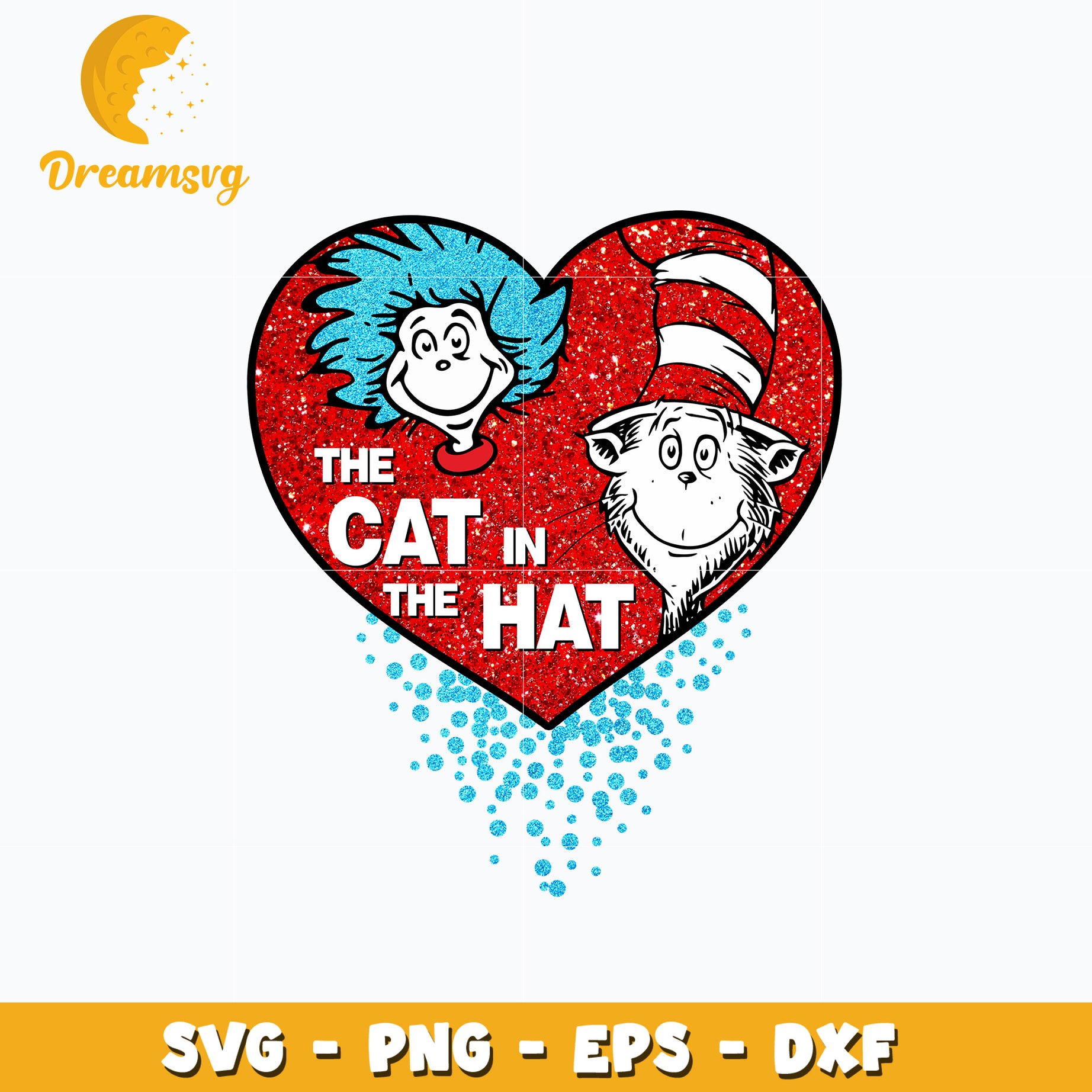 Dr Seuss love the cat in the hat svg