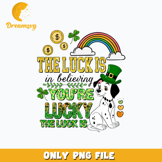 Dalmatians the lucky is in  beliving patrick's day png