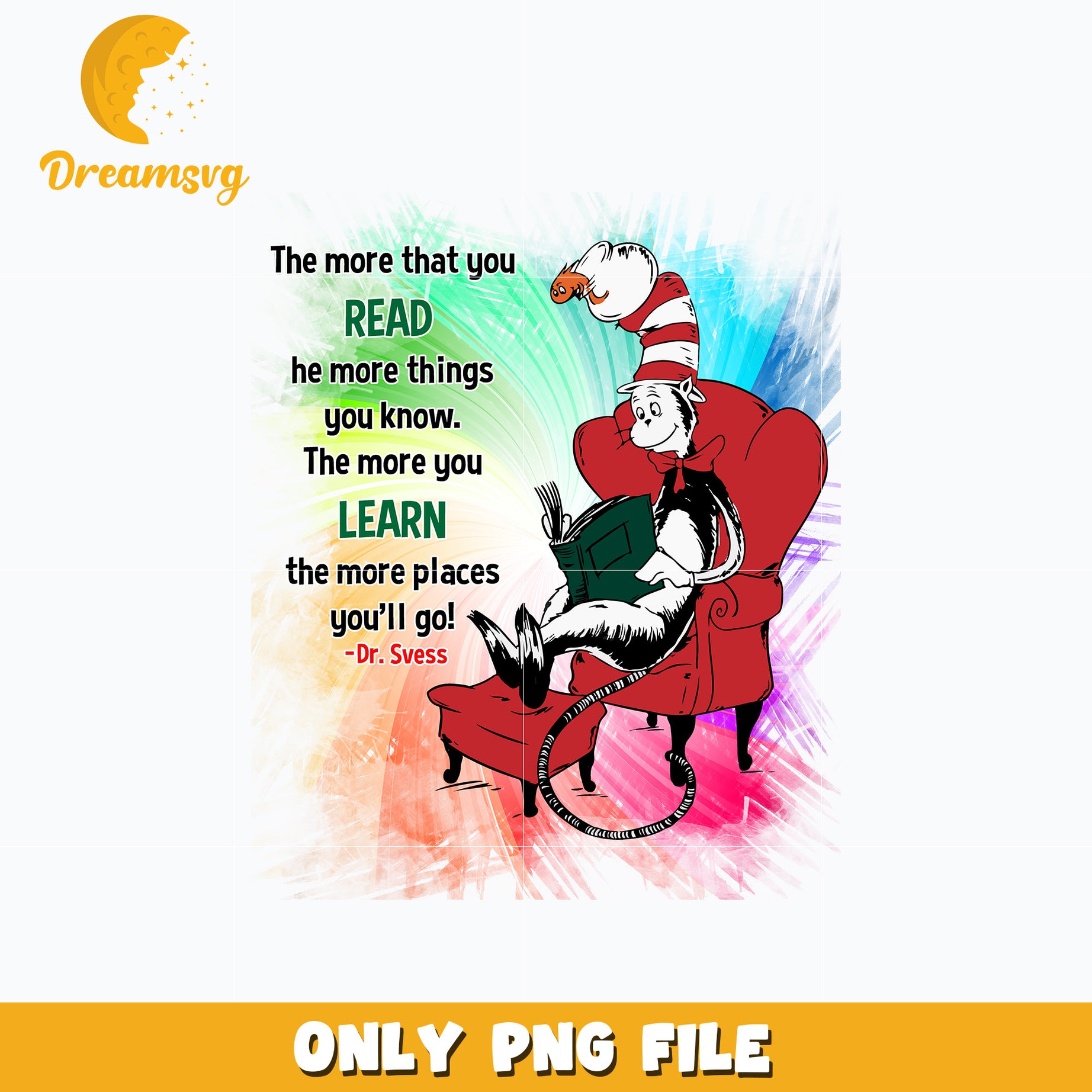 Dr Seuss the more that you read png
