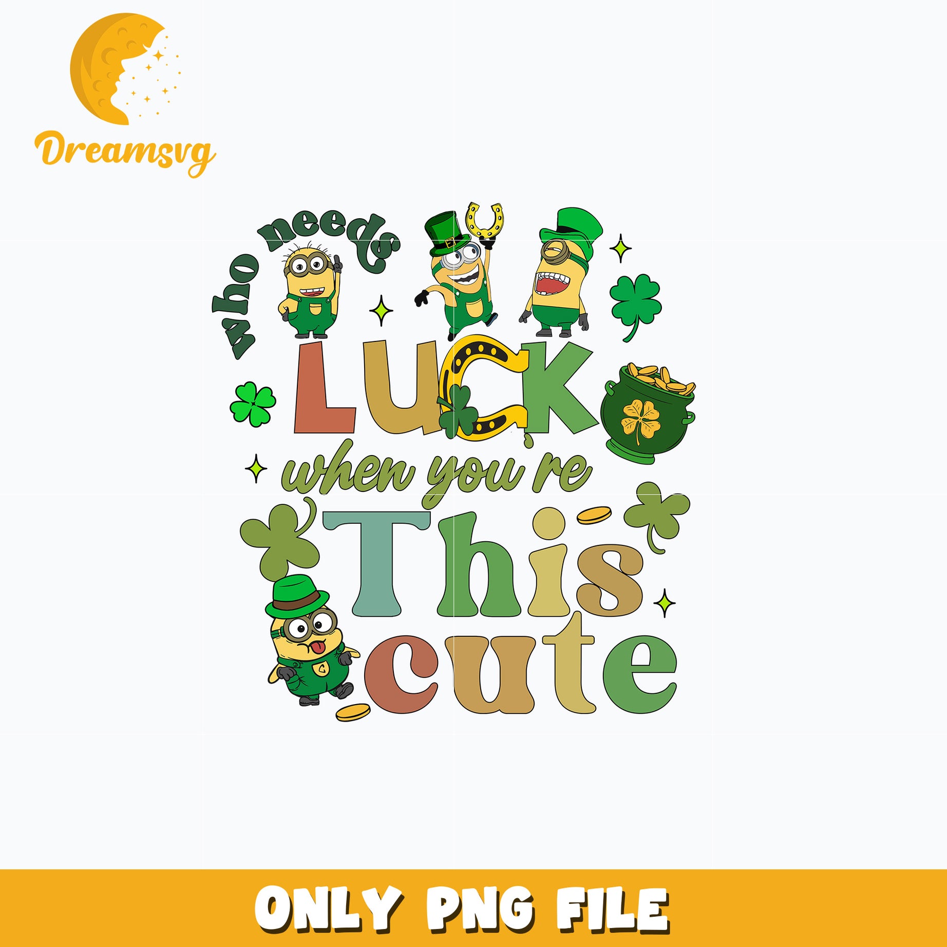 Minions this cute st. patricks day Png