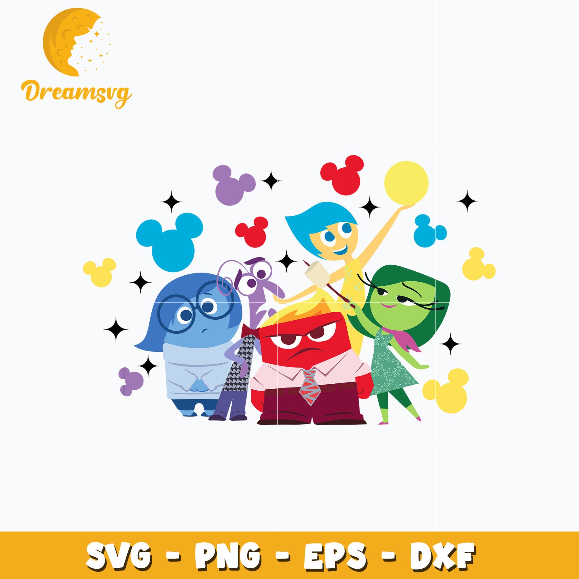Inside Out 2 charactes svg, digital download