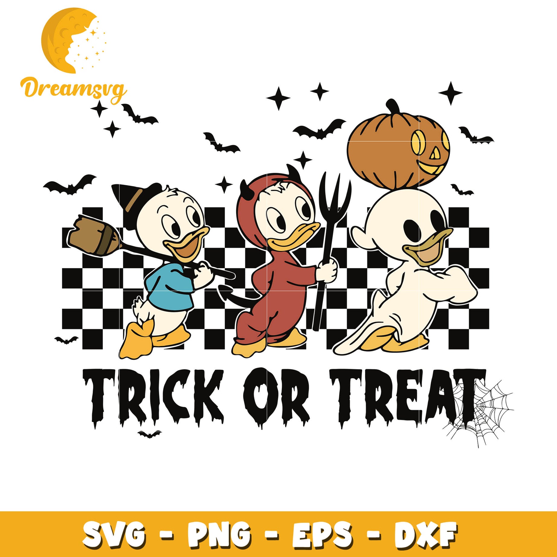 Trick Or Treat Donald Duck chibi svg