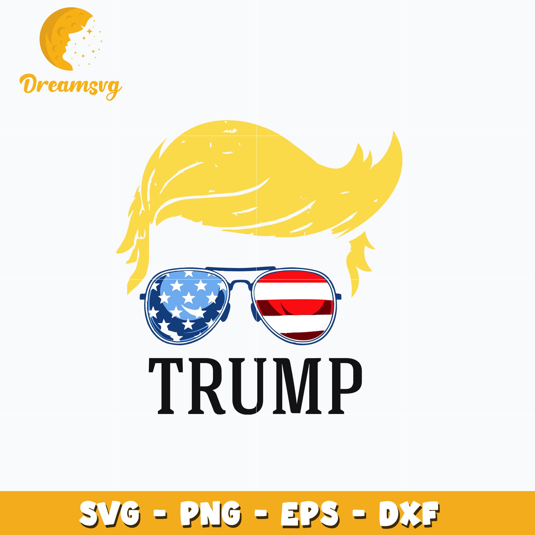 Trump face design svg, instant download