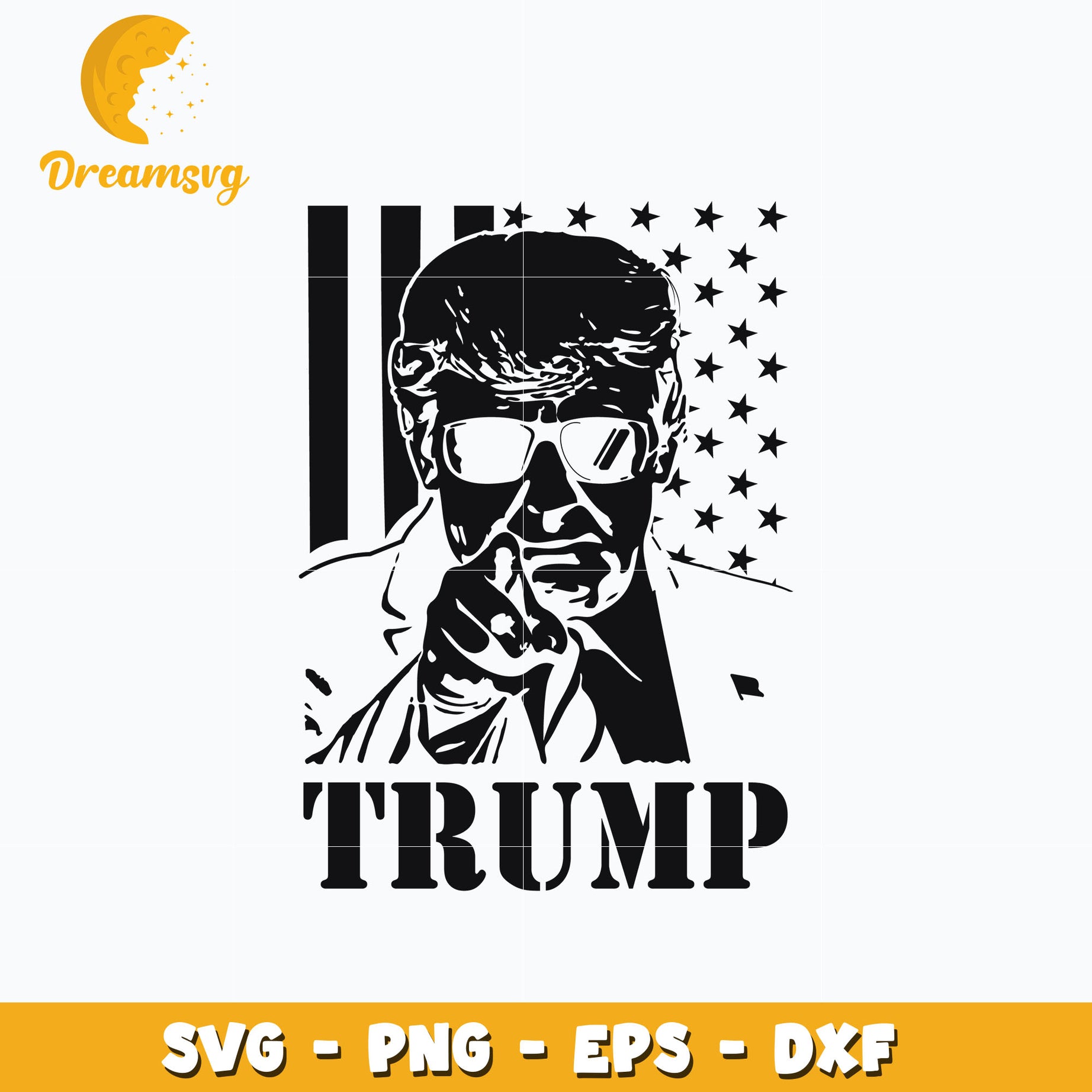 Trump 2024 and america flag design svg