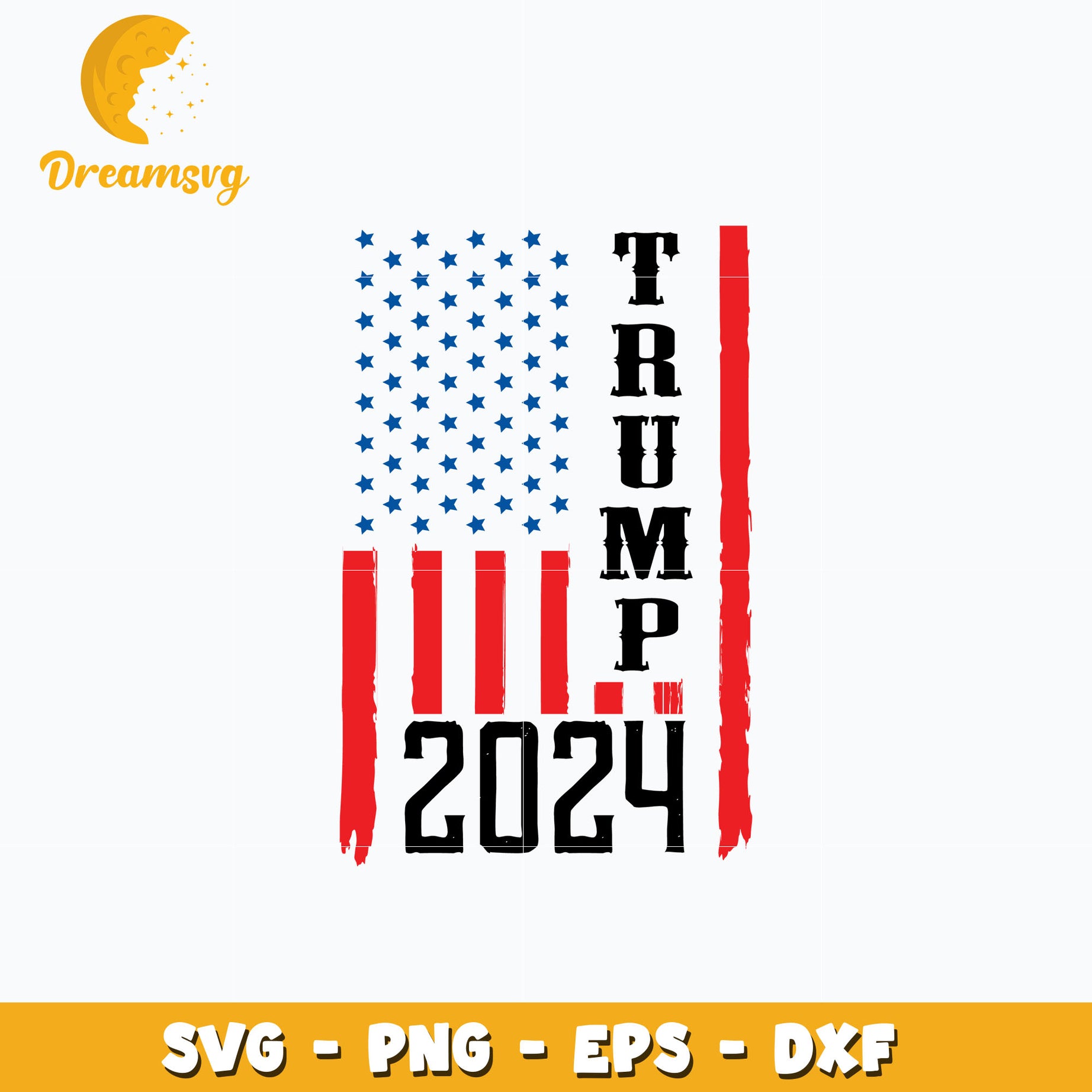 Trump 2024 america flag design svg, digital download